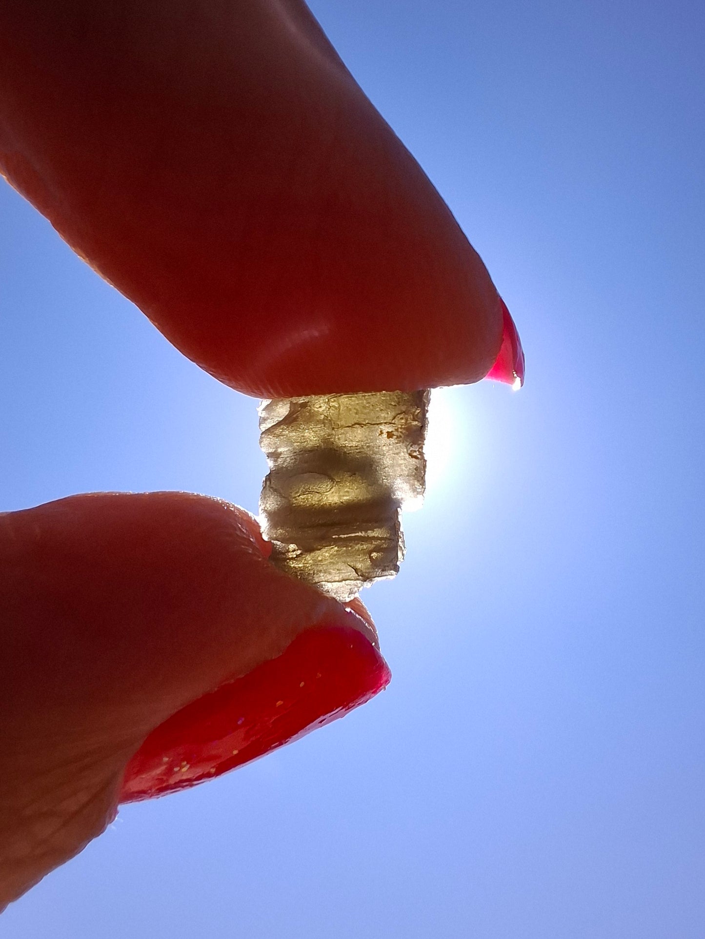 Moldavite Piece, SNOWFLAKE, FROSTED, BRUSNA, Tektite (Ref: 1495)