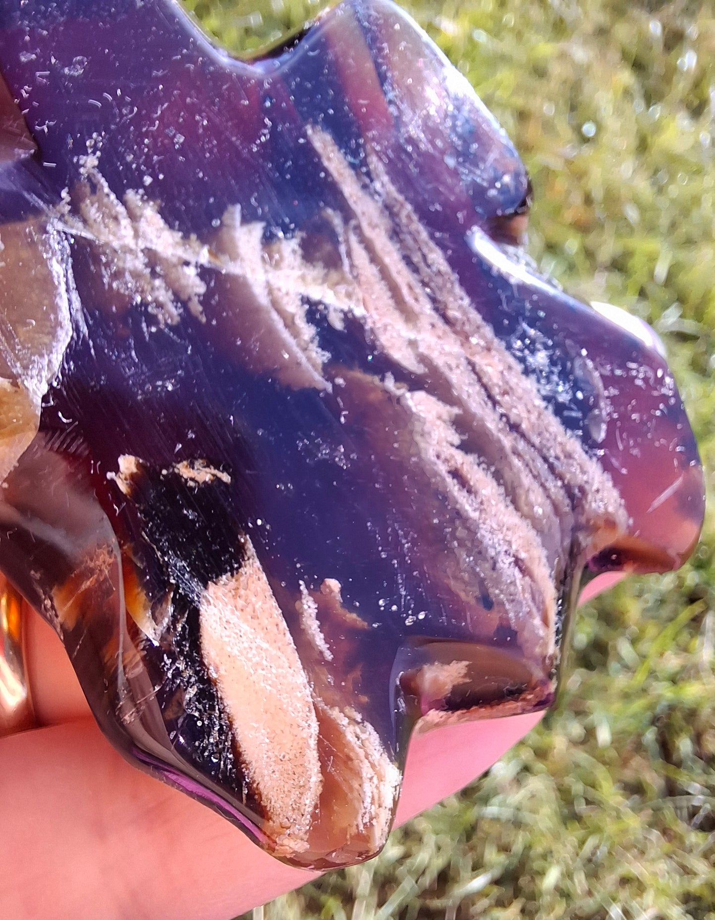 Red Amber Turtle, 52.00g, Carving, Fossil (Ref: TT3)