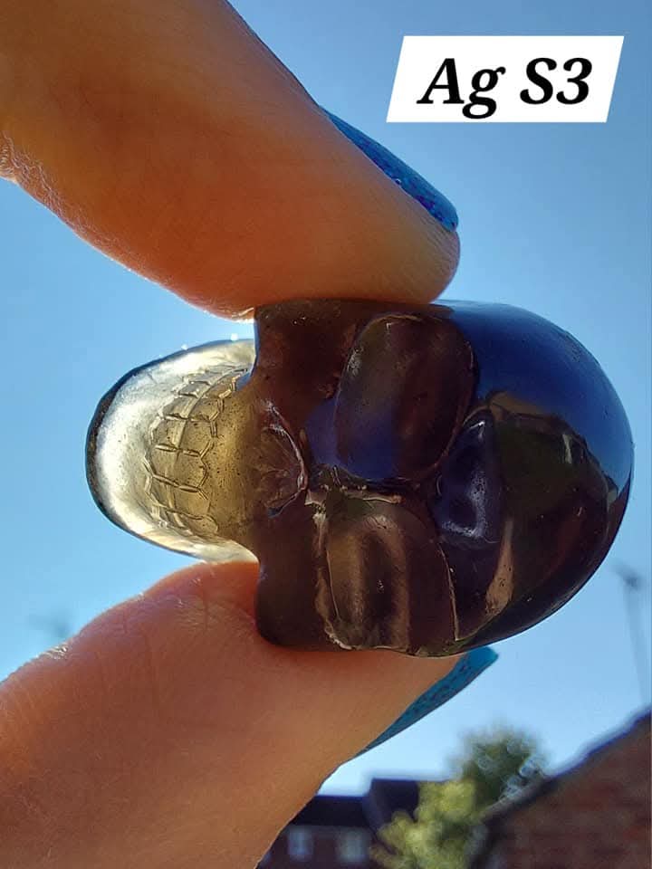 Agni Manitite SKULL Carving, 13.06g, Crystal (Ref: Ag S3)