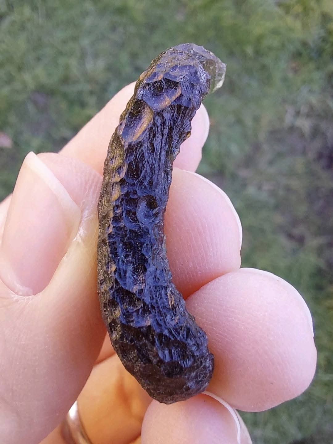 Moldavite Piece, NESMEN, 5.24g, Tektite (Ref: 1049)
