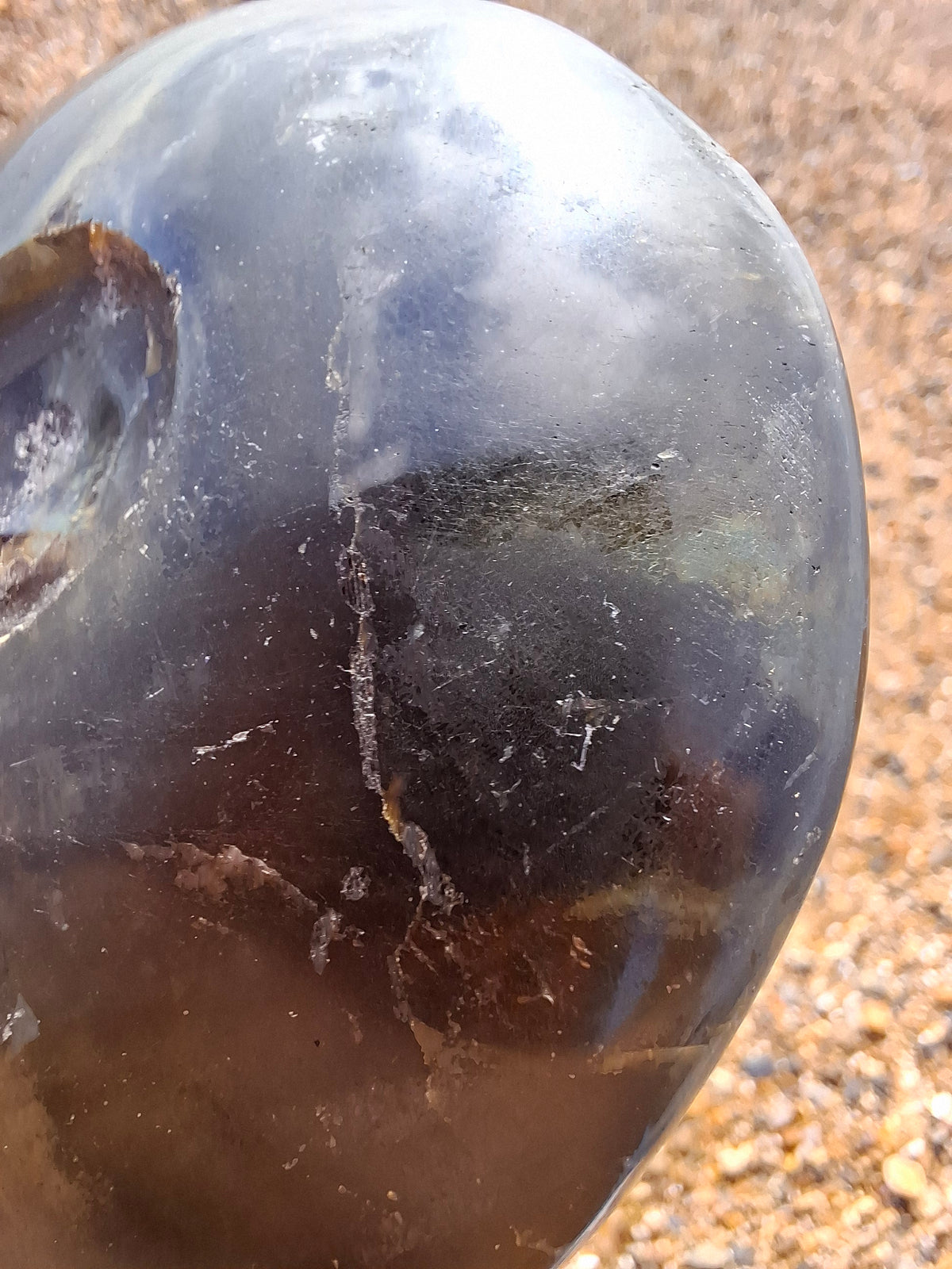 Labradorite Ammonite Carving, 160.21g, Crystal (Ref: laba4)