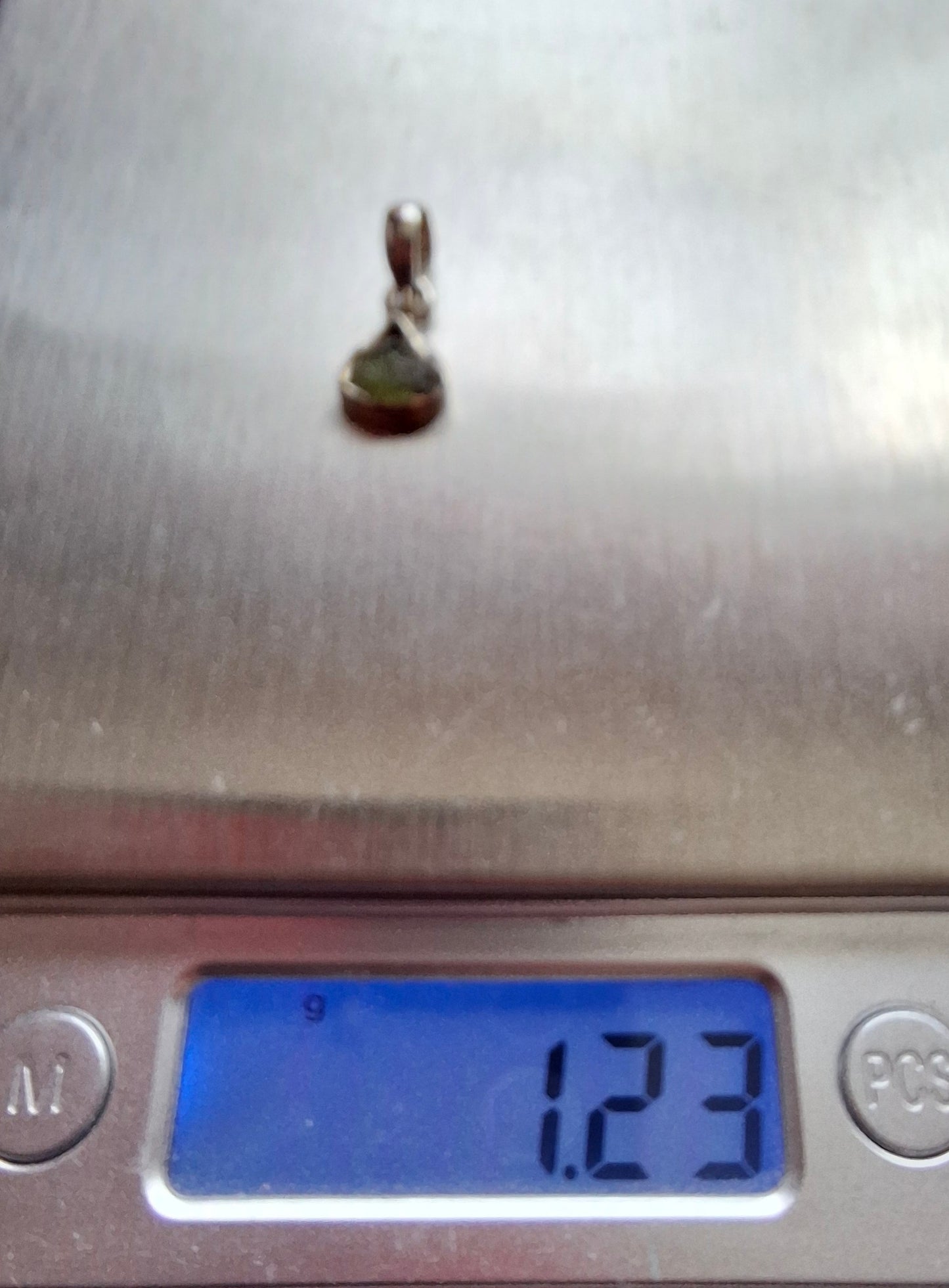 Moldavite Pendant, 925 Silver, Tektite (Ref: P69)