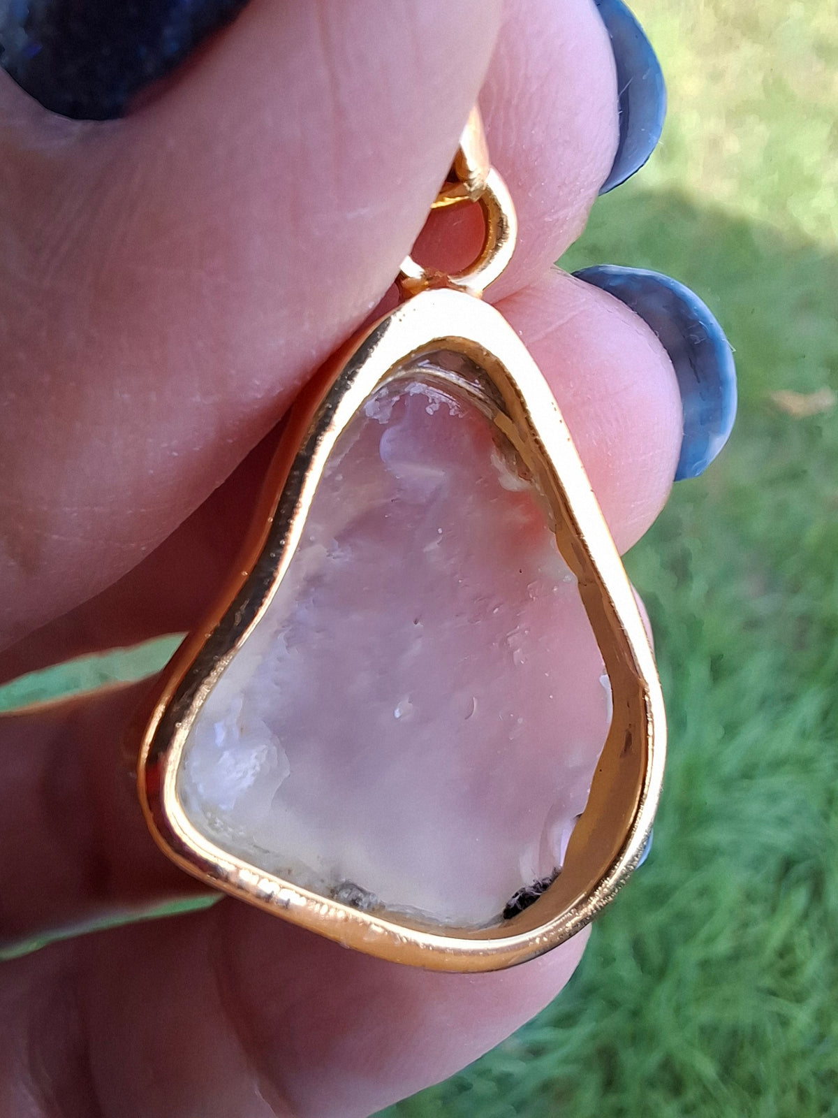 Libyan Desert Glass Pendant, 14K GOLD Plated, Tektite (Ref: LP121)