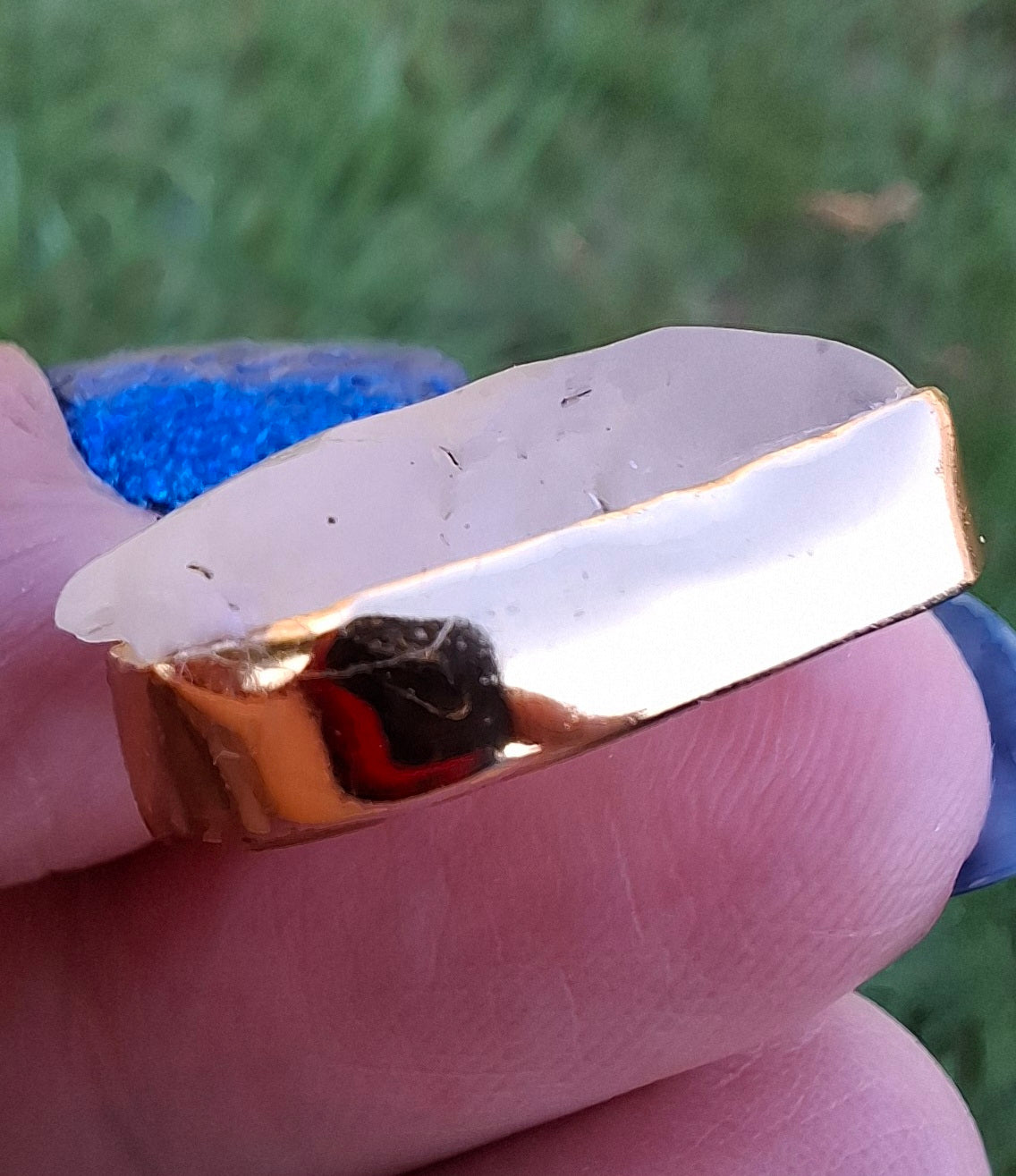 Libyan Desert Glass Pendant, 14K GOLD Plated, Tektite (Ref: LP121)
