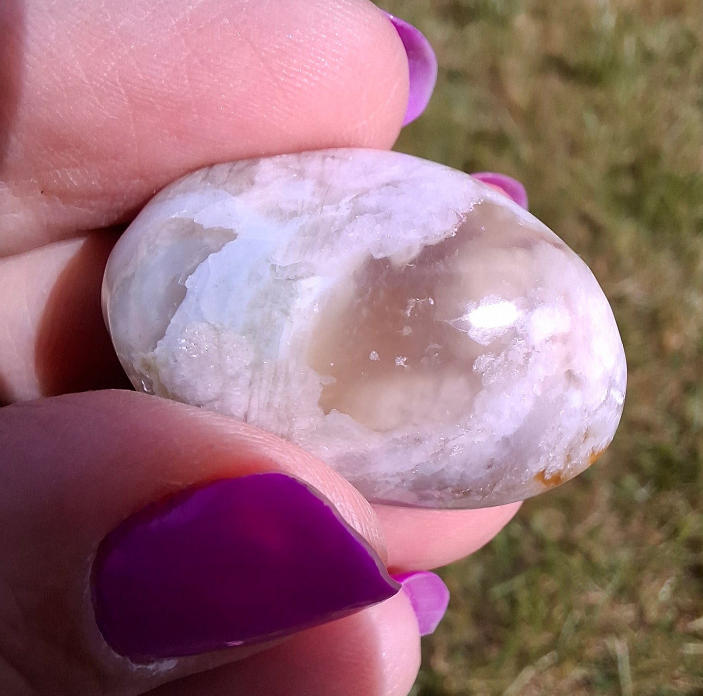Flower Agate, Tumble Stone, Crystal (Ref: T70)