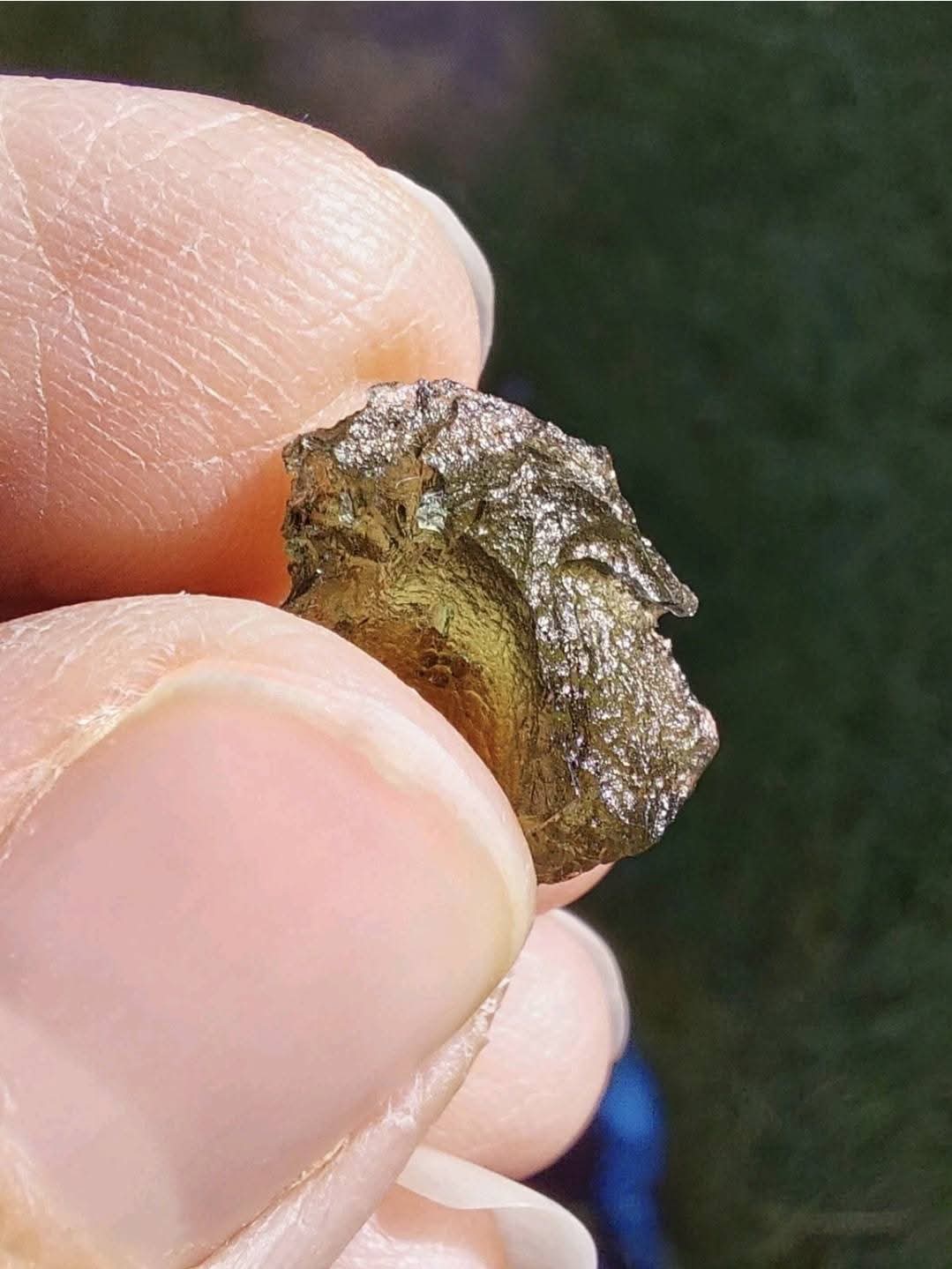 Moldavite Piece, 0.91g, Tektite (Ref: 924)