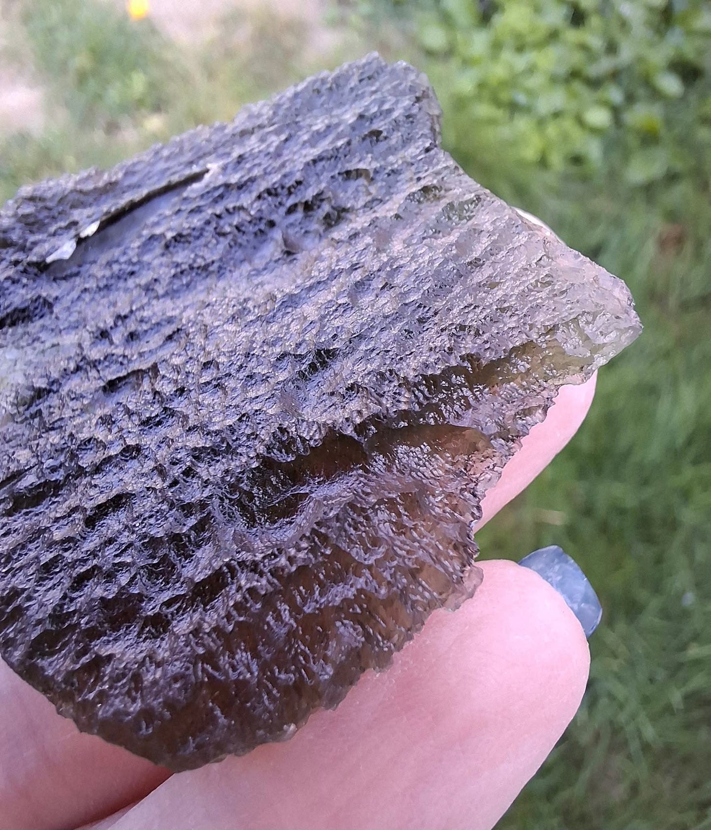 Moldavite Piece, ANGEL CHIME, CHLUM MAROUSKOVO POLE, 23.61g, Tektite (Ref: 1165)