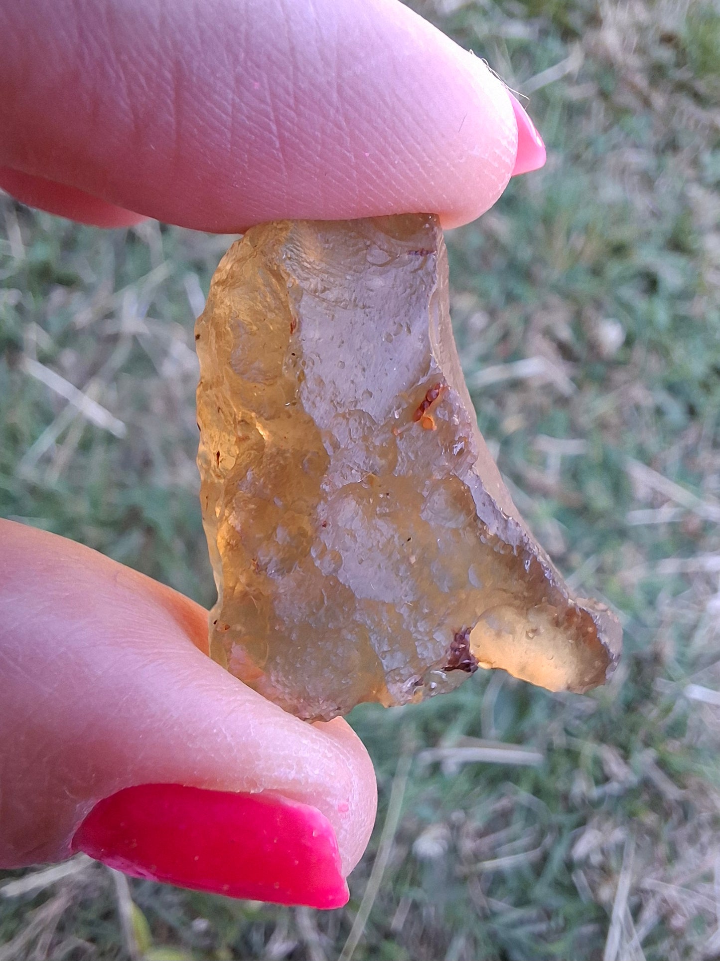 Libyan Desert Glass (darker) Piece, 7.36g, Tektite (Ref: L1357)