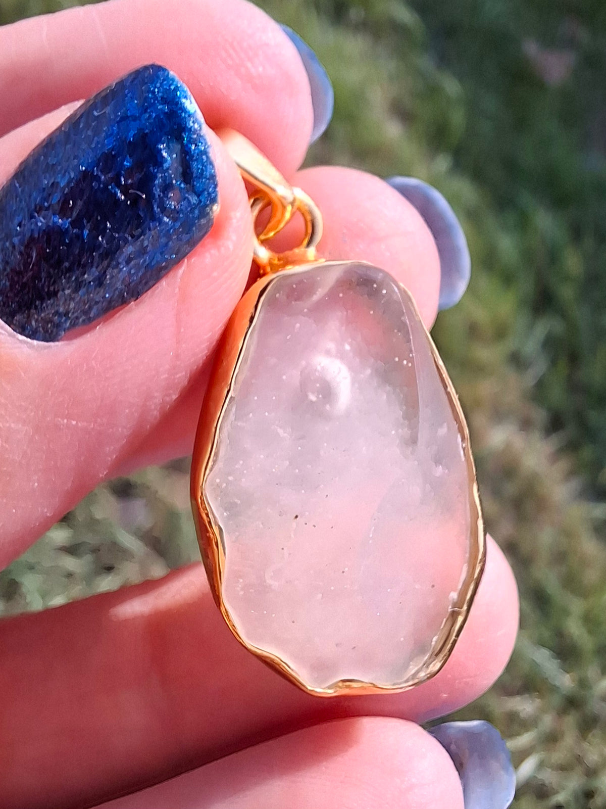 Libyan Desert Glass Pendant, 14K GOLD Plated, Tektite (Ref: LP114)