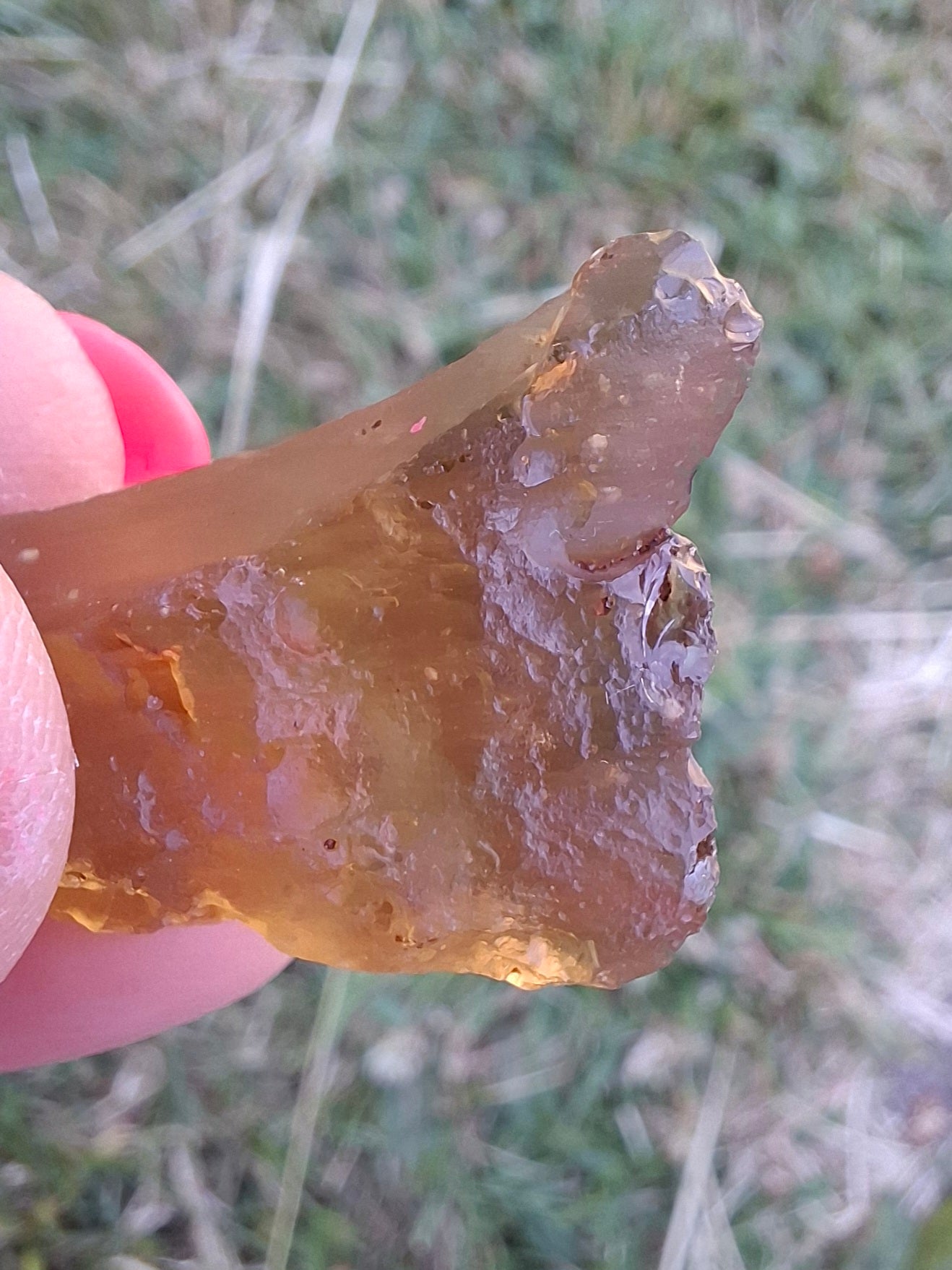Libyan Desert Glass (darker) Piece, 7.36g, Tektite (Ref: L1357)