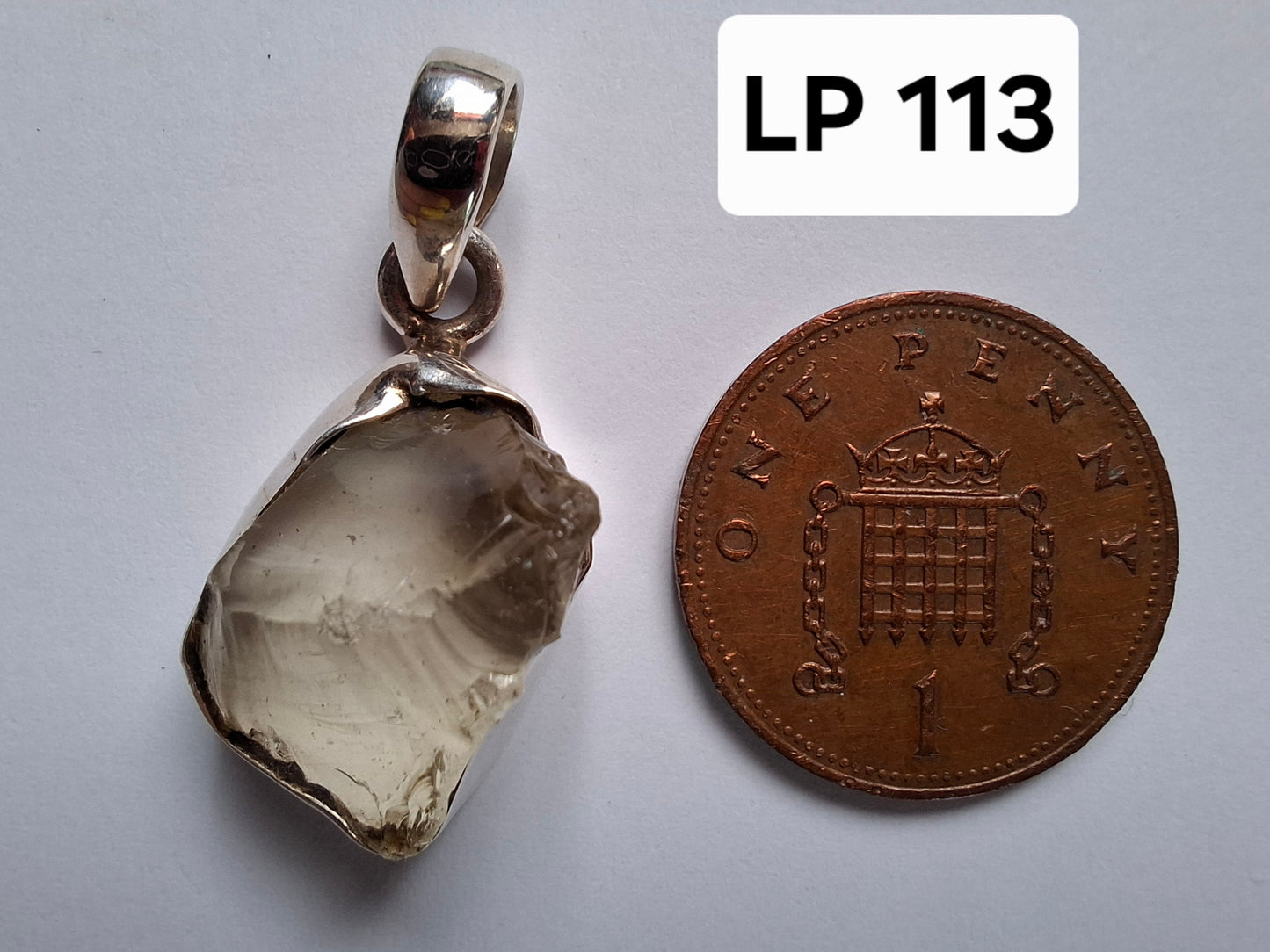 Libyan Desert Glass Pendant, 925 Silver, Tektite (Ref: LP113)