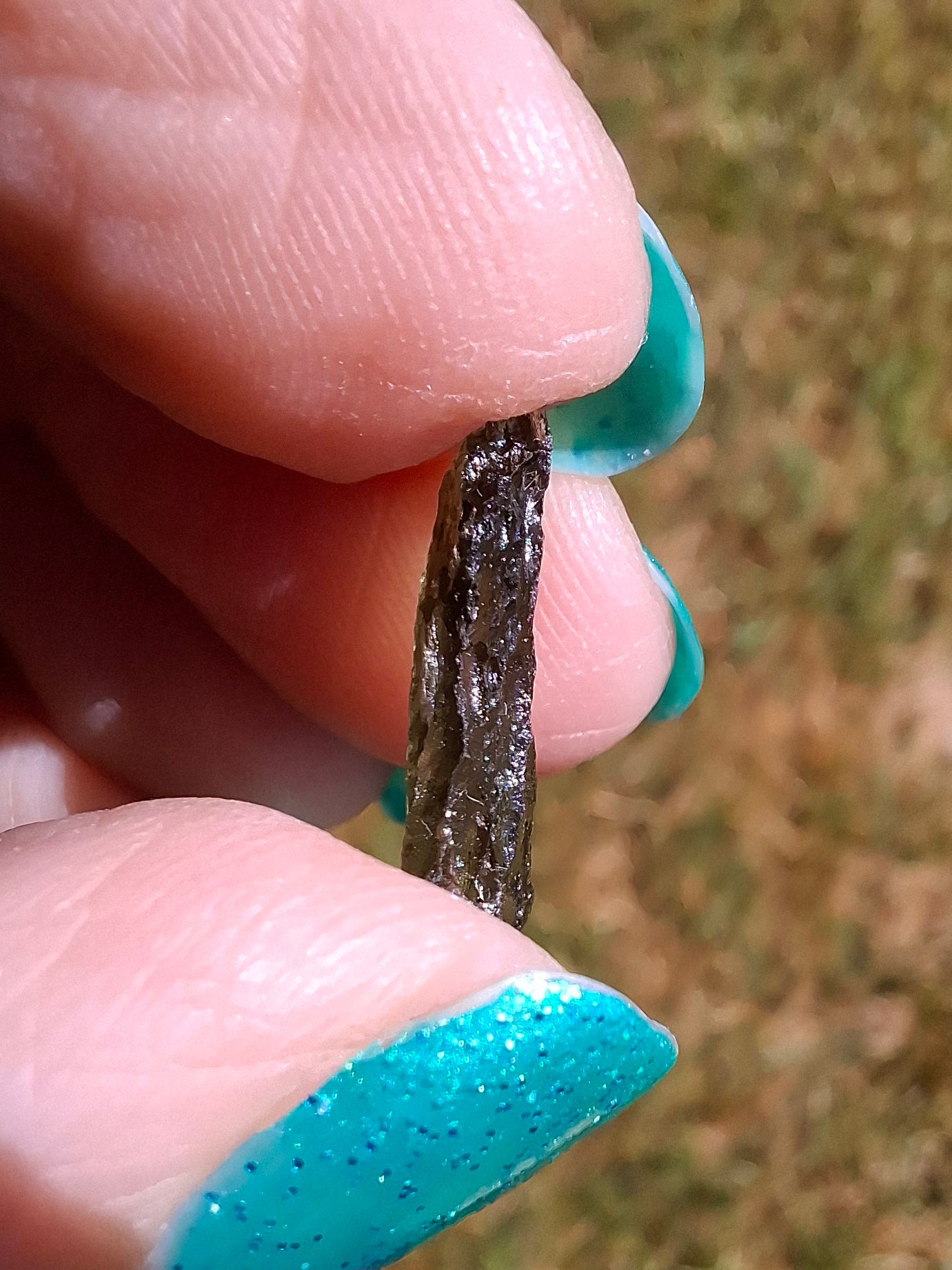 Moldavite Piece, 0.44g, Tektite (Ref: 1420)