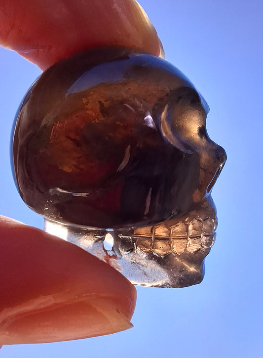 Agni Manitite SKULL Carving, 18.88g, Crystal (Ref: Ag S4)