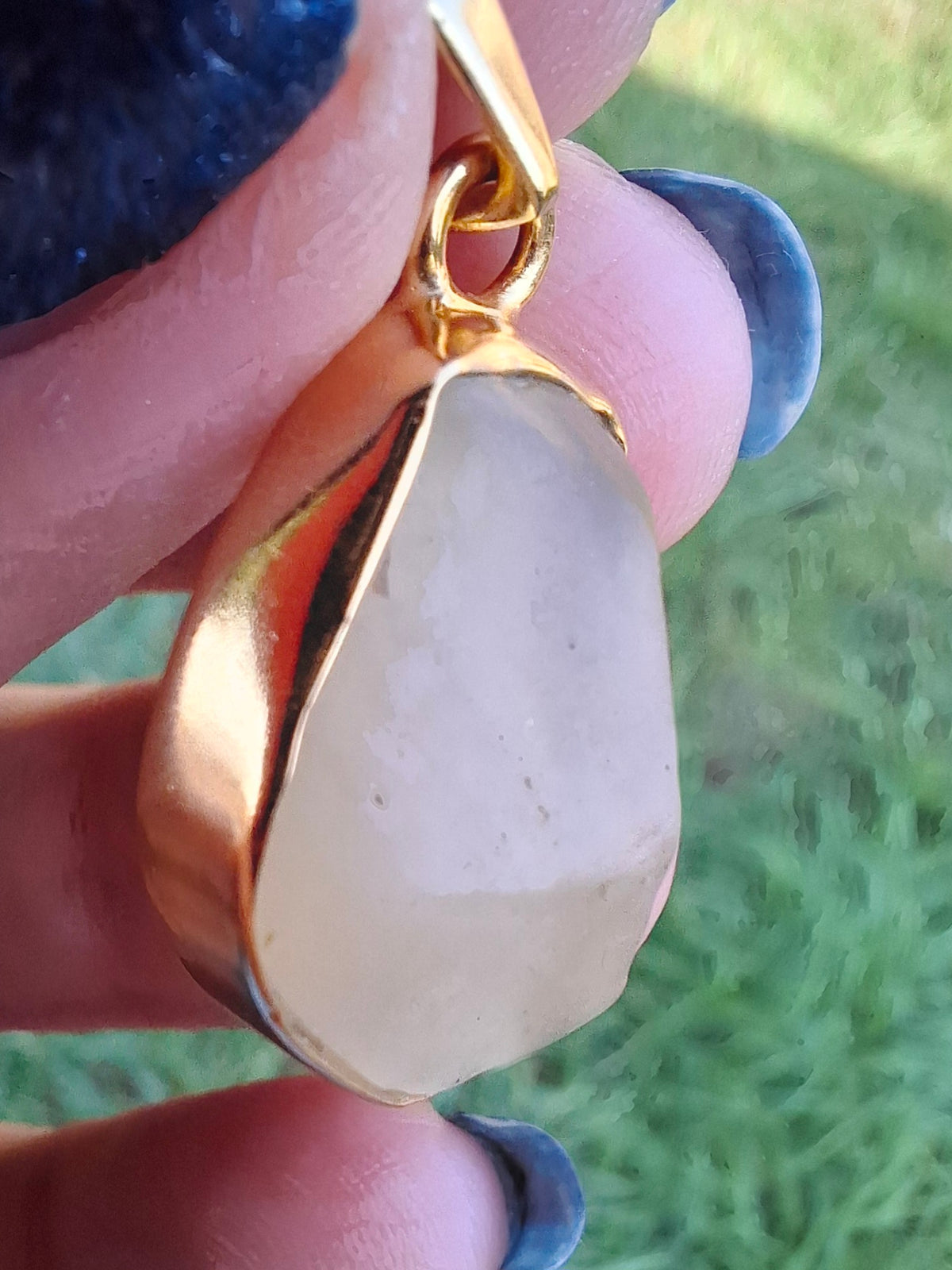 Libyan Desert Glass Pendant, 14K GOLD Plated, Tektite (Ref: LP117)