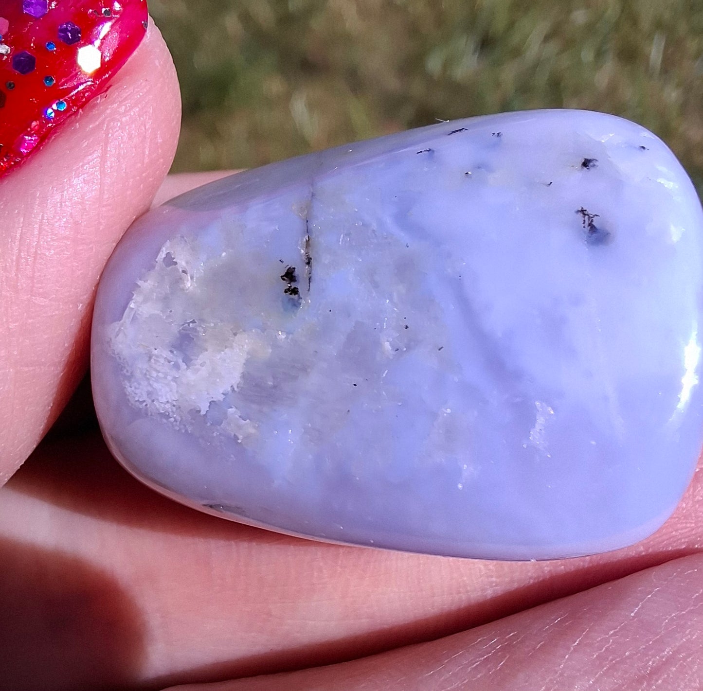 Blue Lace Agate, Tumble Stone, Crystal (Ref: T142)