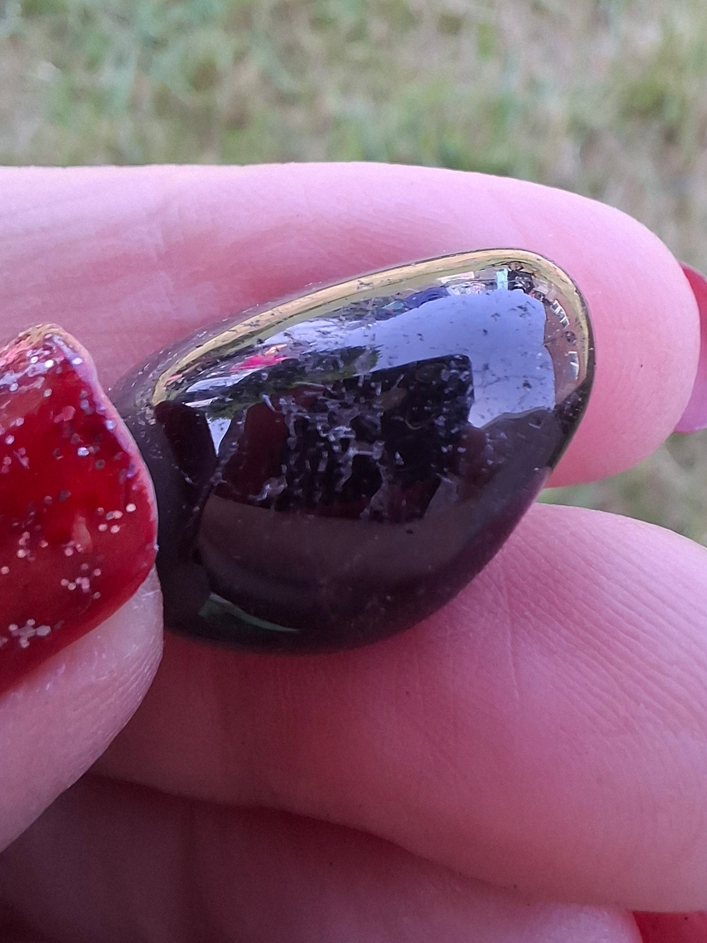 Black Tourmaline, Tumble Stone, Crystal (Ref: T223)