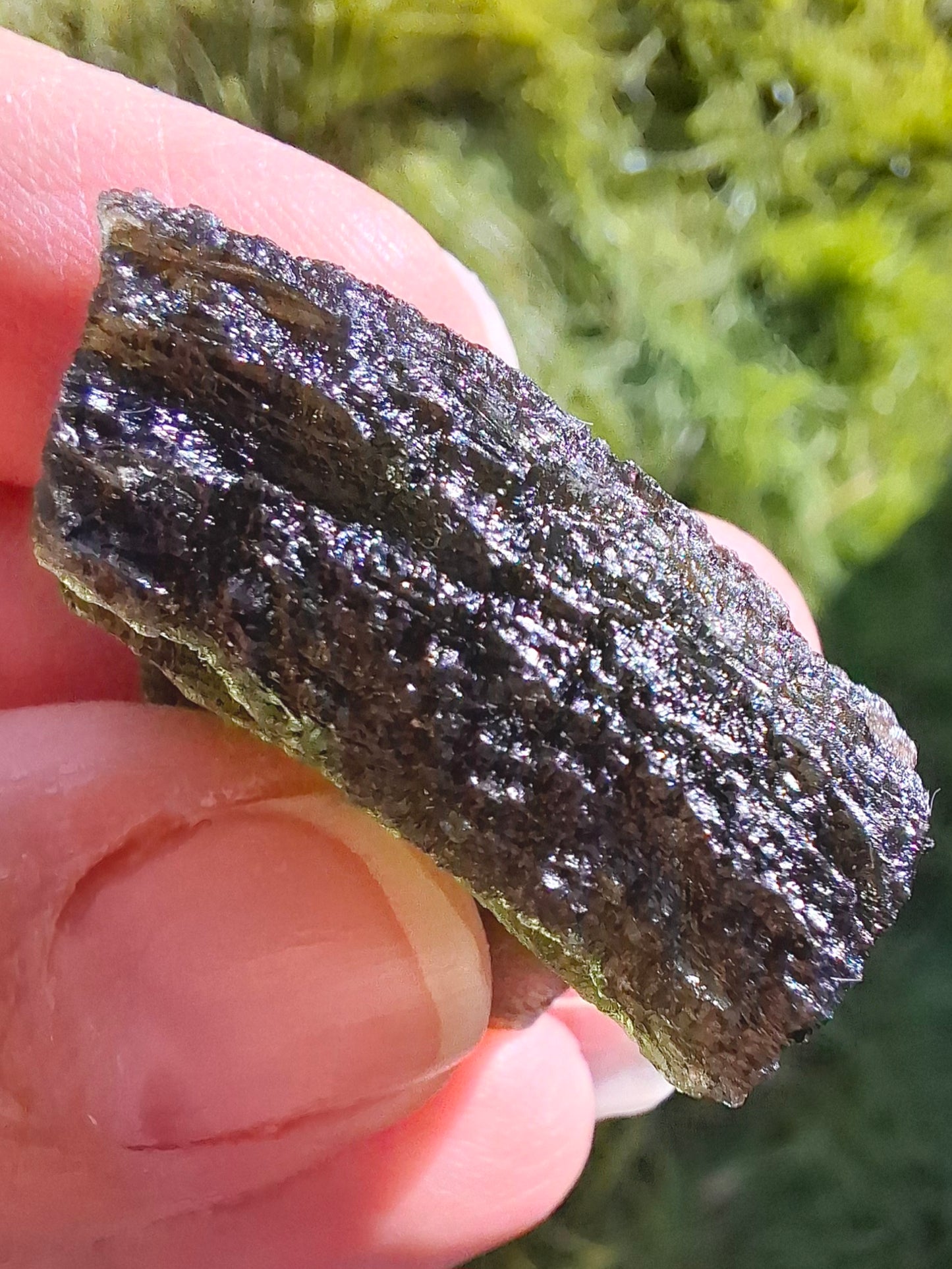 Moldavite Piece, SLAVCE, 13.52g, Tektite (Ref: 1178)