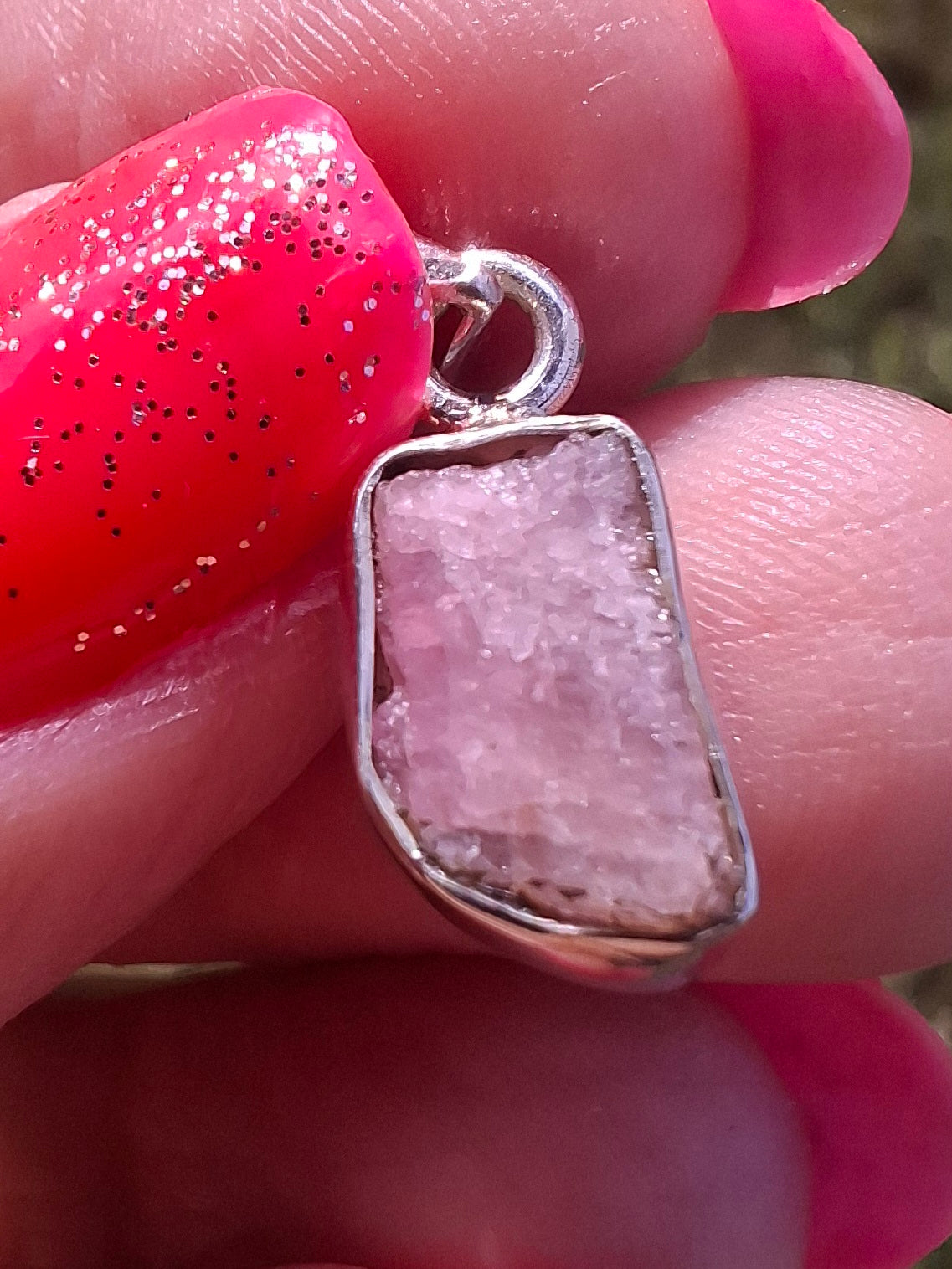 Pink Tourmaline Pendant, 925 Silver, Crystal (Ref: PT41)