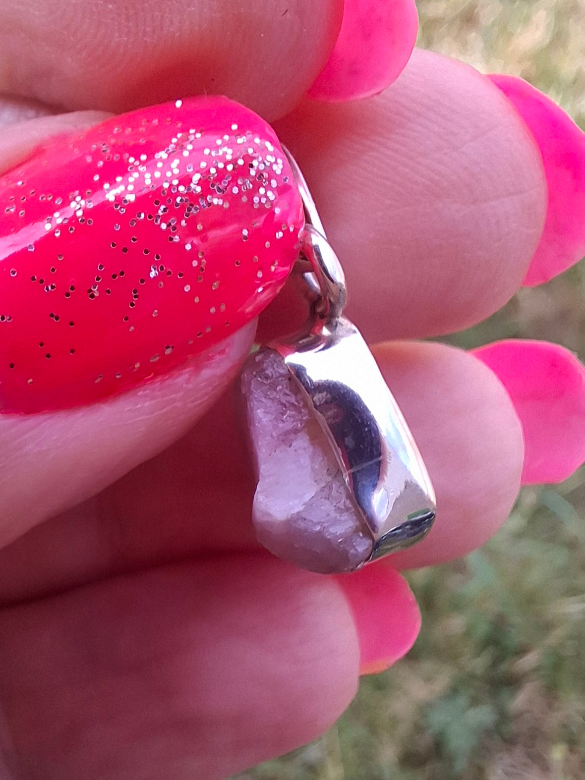 Pink Tourmaline Pendant, 925 Silver, Crystal (Ref: PT71)