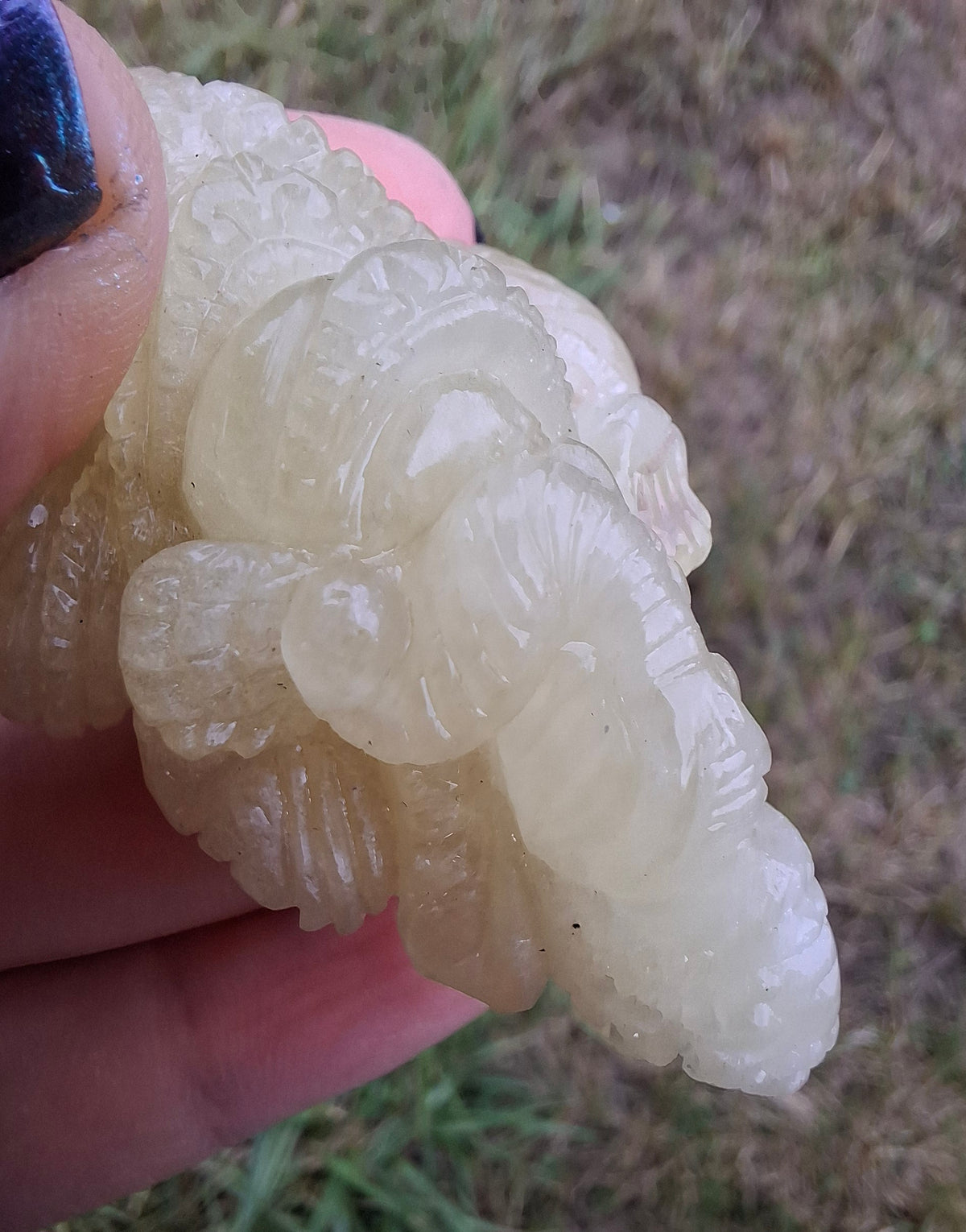 Libyan Desert Glass GANESHA craving, 31.21g, Tektite (Ref: Ganesha2)