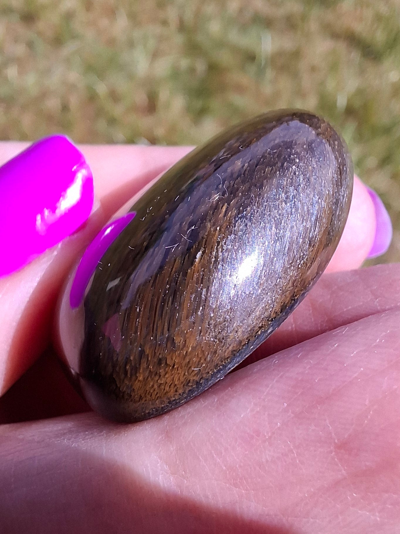 Blue Tigers Eye, Tumble Stone, Crystal (Ref: T19)