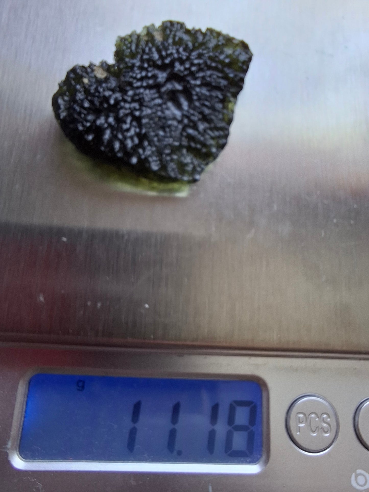 Moldavite Piece, CHLUM, 11.18g, Tektite (Ref: 1166)