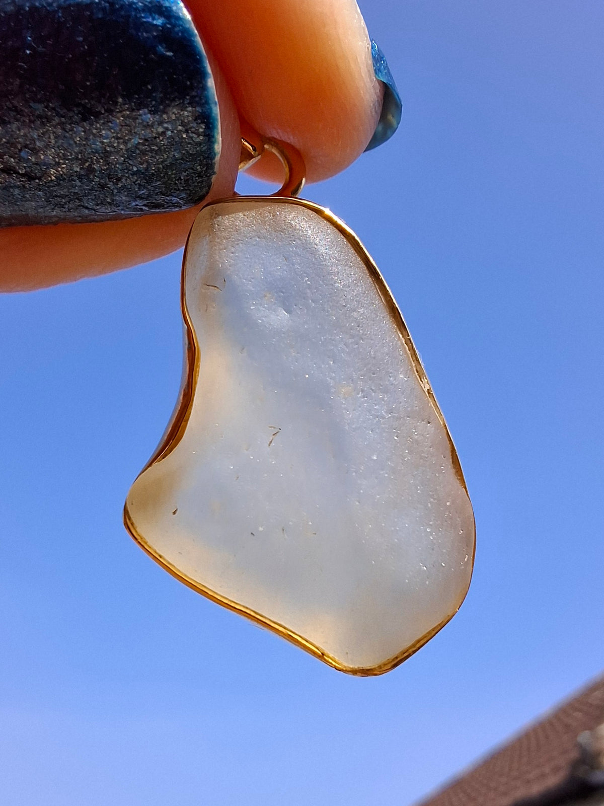 Libyan Desert Glass Pendant, 14K GOLD Plated, Tektite (Ref: LP120)