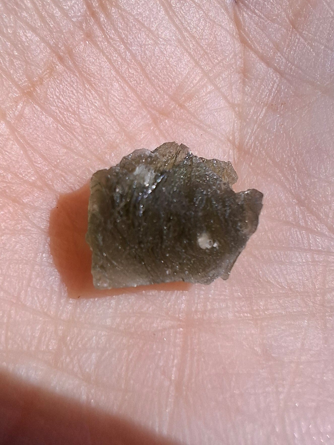 Moldavite Piece, 0.92g, Tektite (Ref: 1418)