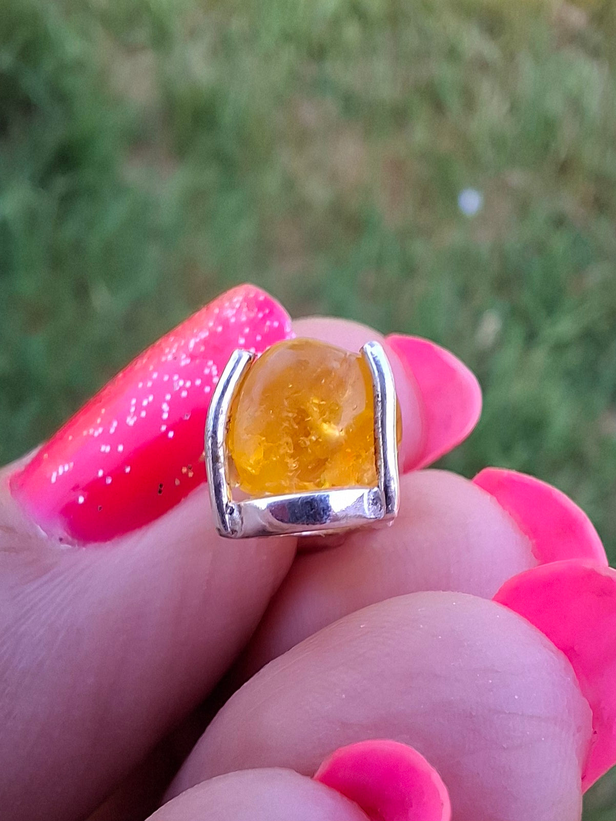 Baltic Amber Pendant, 925 Silver, Fossil (Ref: AP25)