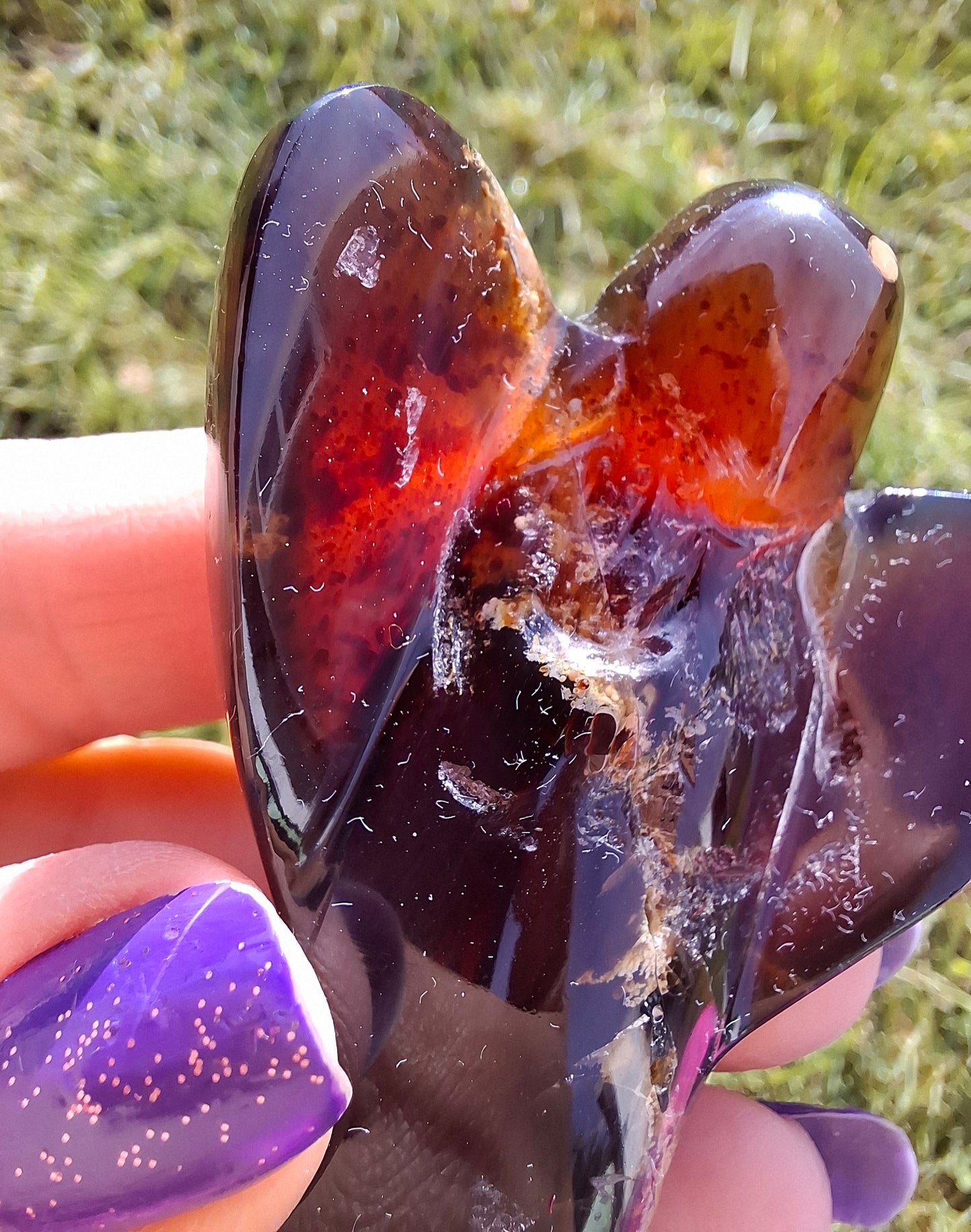 Red Amber Angel, 26.36g, carving, Fossil (Ref: AA1)