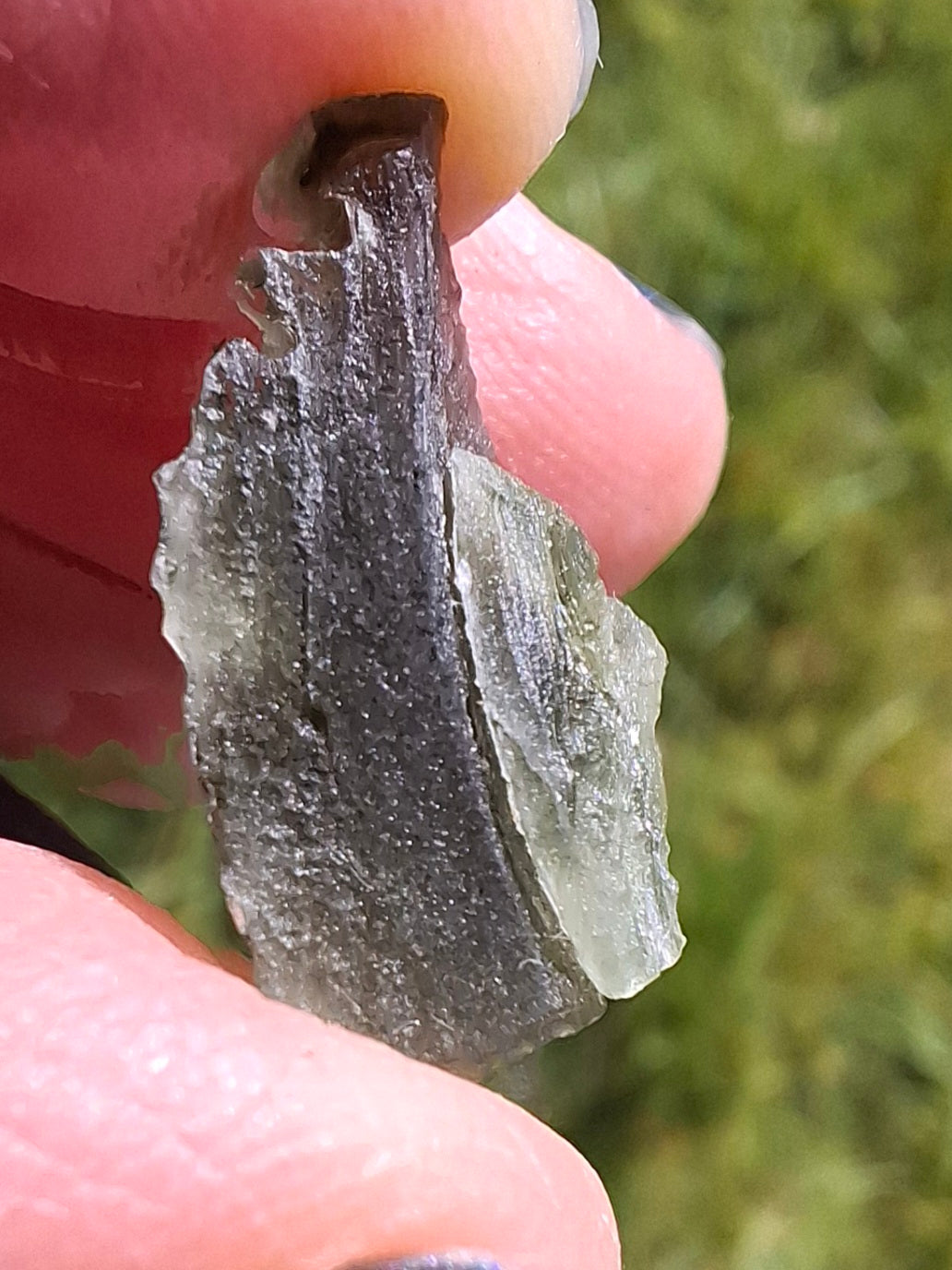 Moldavite Piece, 1.65g, Tektite (Ref: 1387)