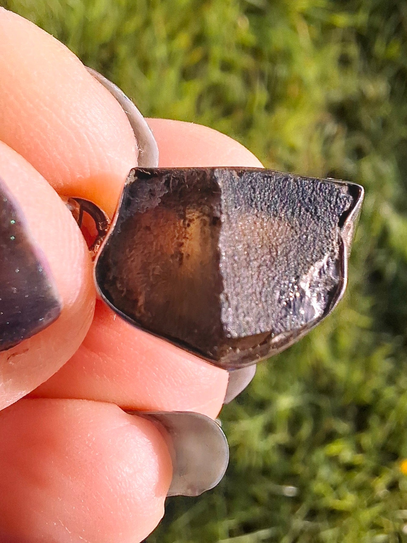 Moldavite Pendant, 925 Silver, Tektite (Ref: P2)