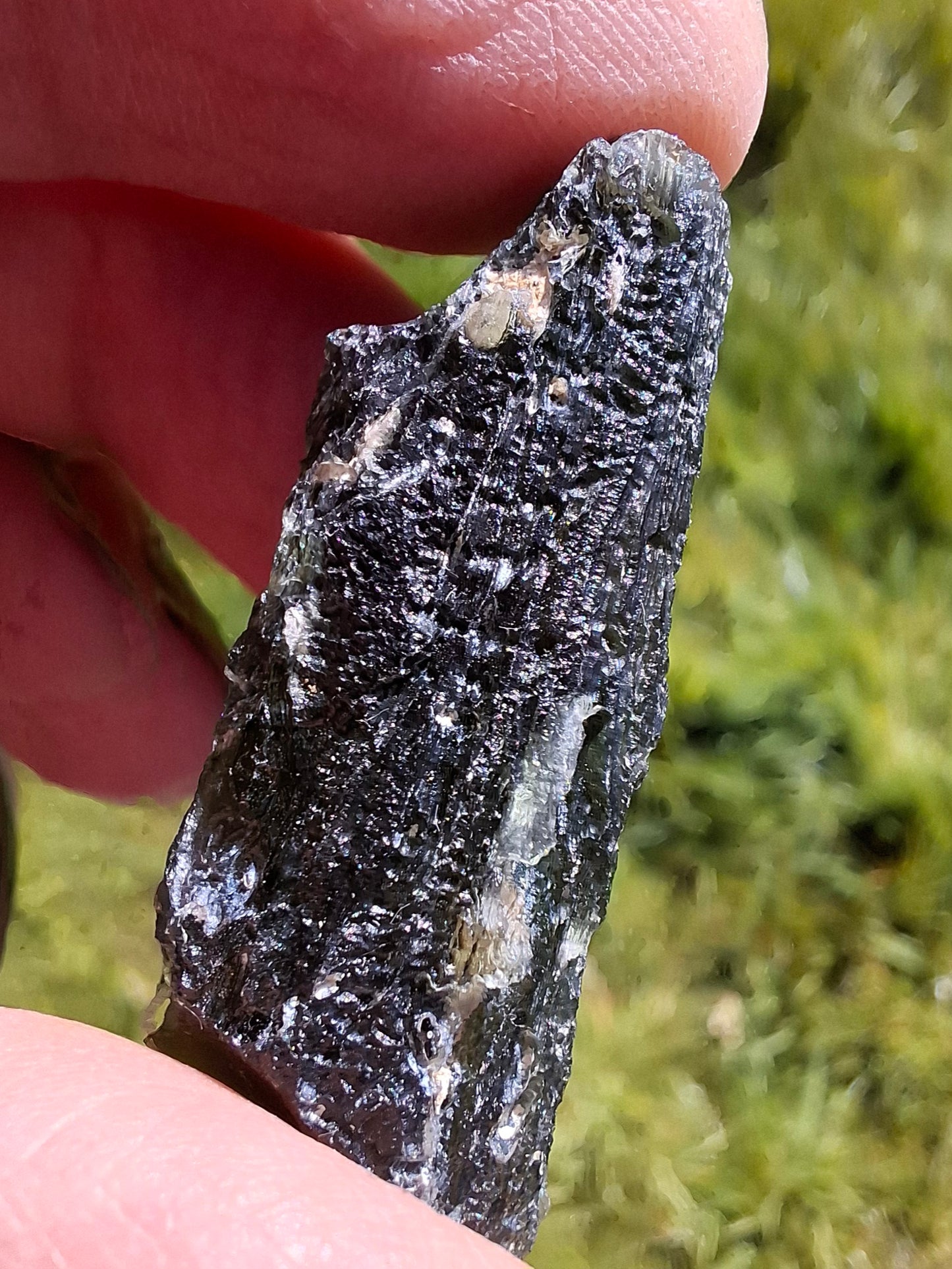 Moldavite Piece, NESMEN, 8.47g, Tektite (Ref: 1372)