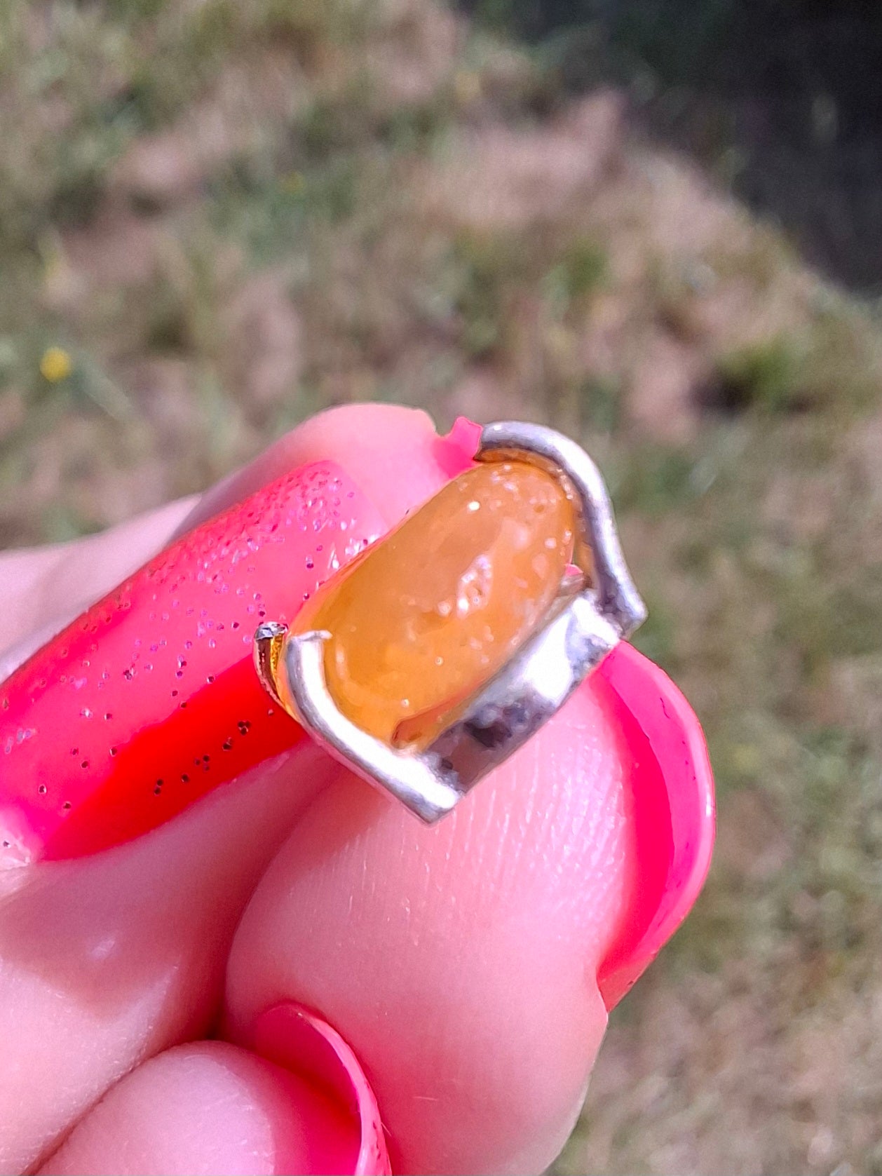 Baltic Amber Pendant, 925 Silver, Fossil (Ref: AP23)