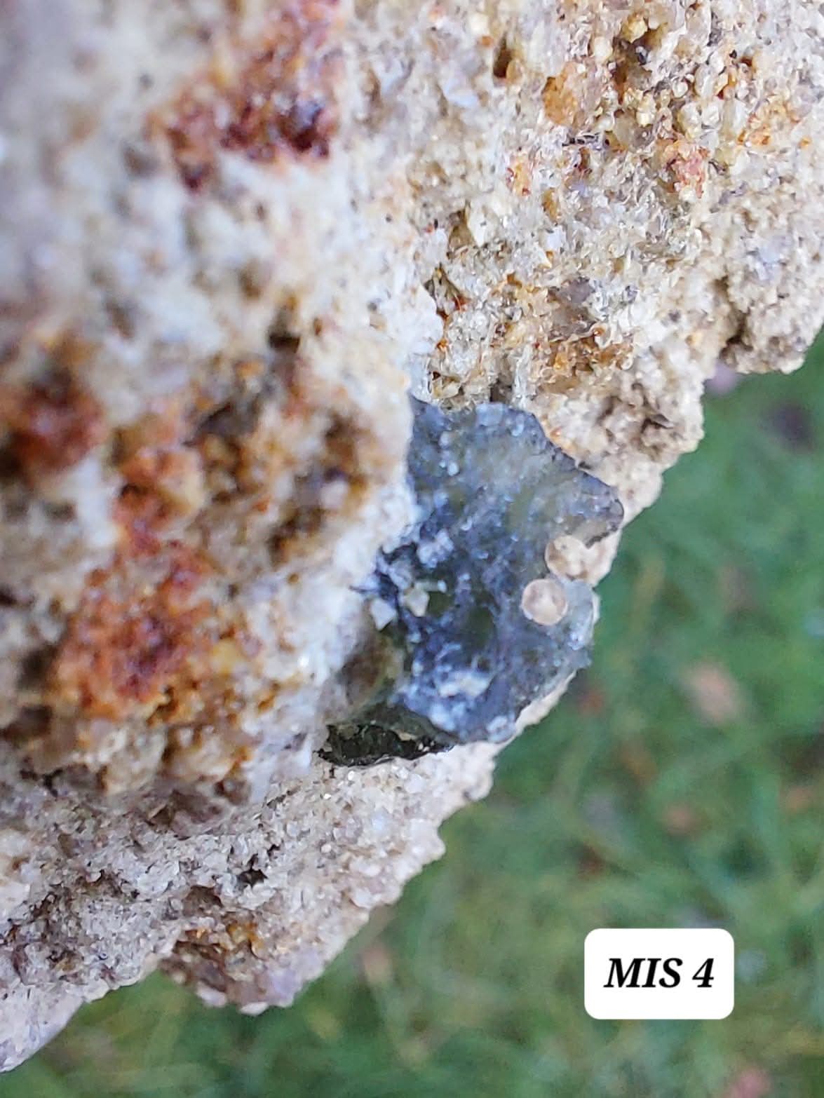 Moldavite In-Situ (in matrix), Besednice, Est- 2g, Tektite (Ref: MIS4)