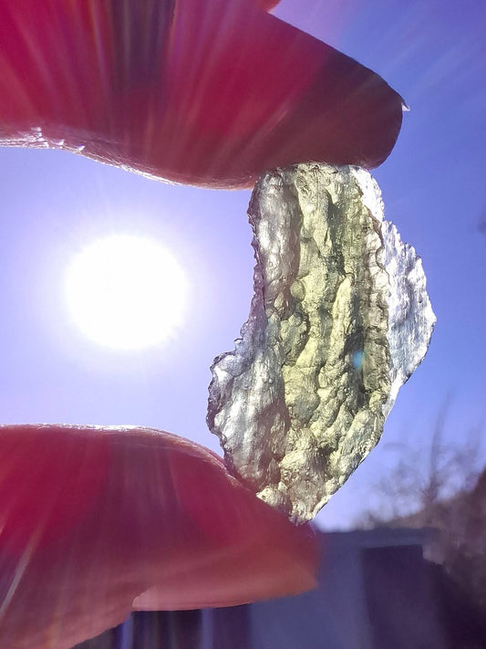 Moldavite Piece, MAROUSKOVO POLE, 2.91g, Tektite (Ref: 1359)