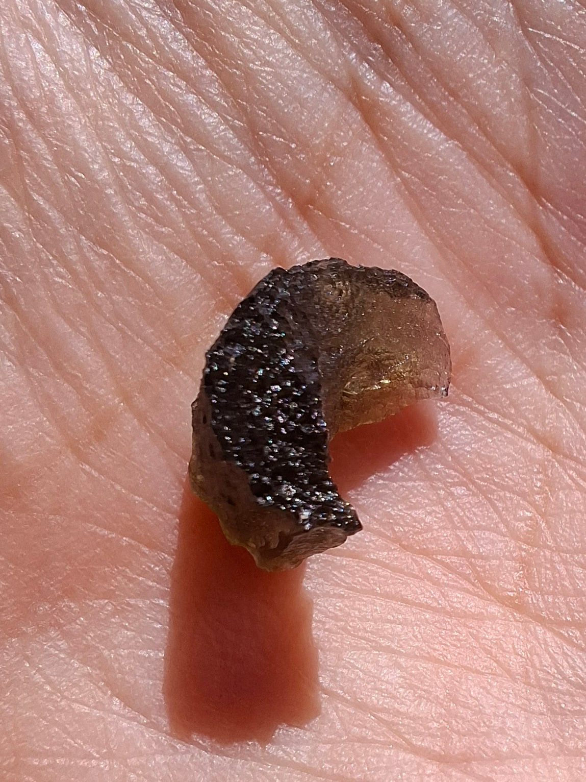 Moldavite Piece, 0.81g, Tektite (Ref: 1400)