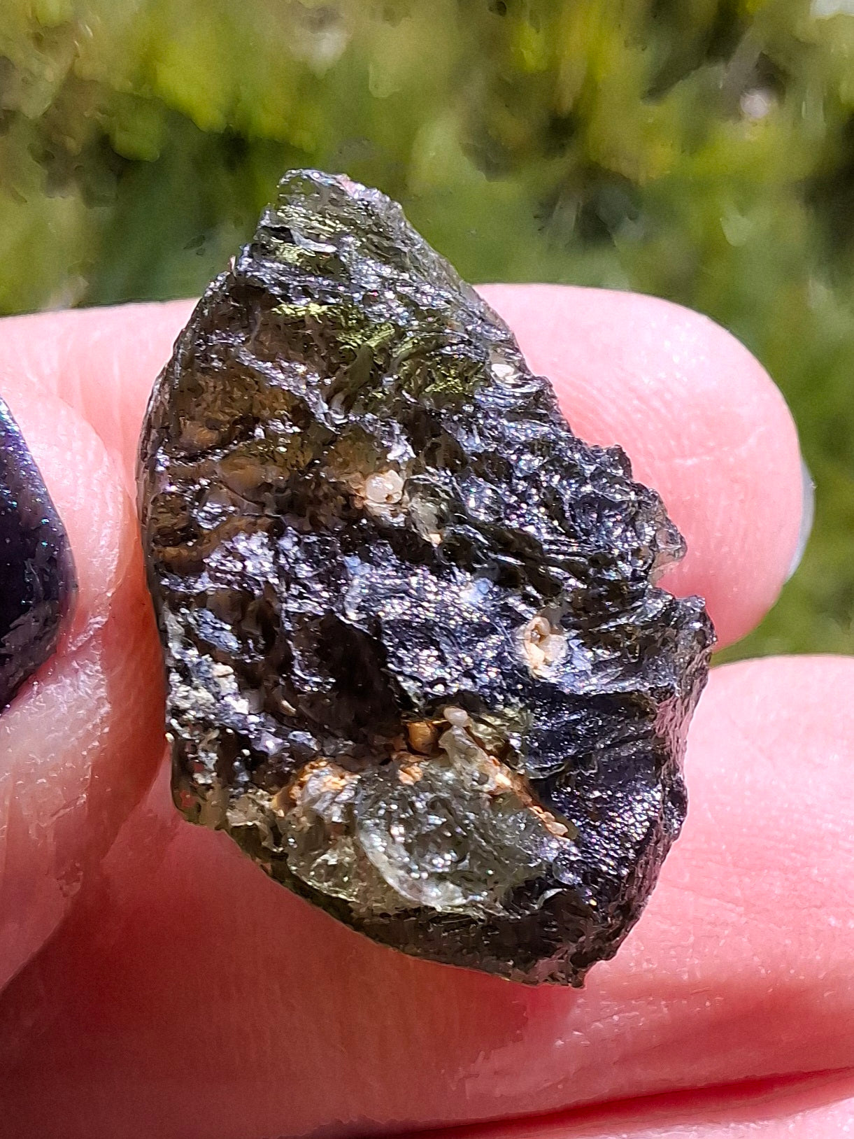 Moldavite Piece, NESMEN, 5.46g, Tektite (Ref: 1373)