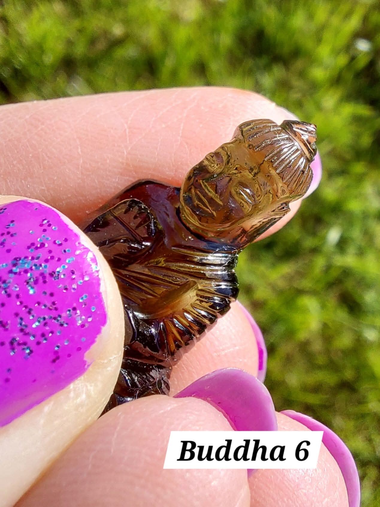 Moldavite BUDDHA Carving, 4.23g, Tektite (Ref: Buddha6)