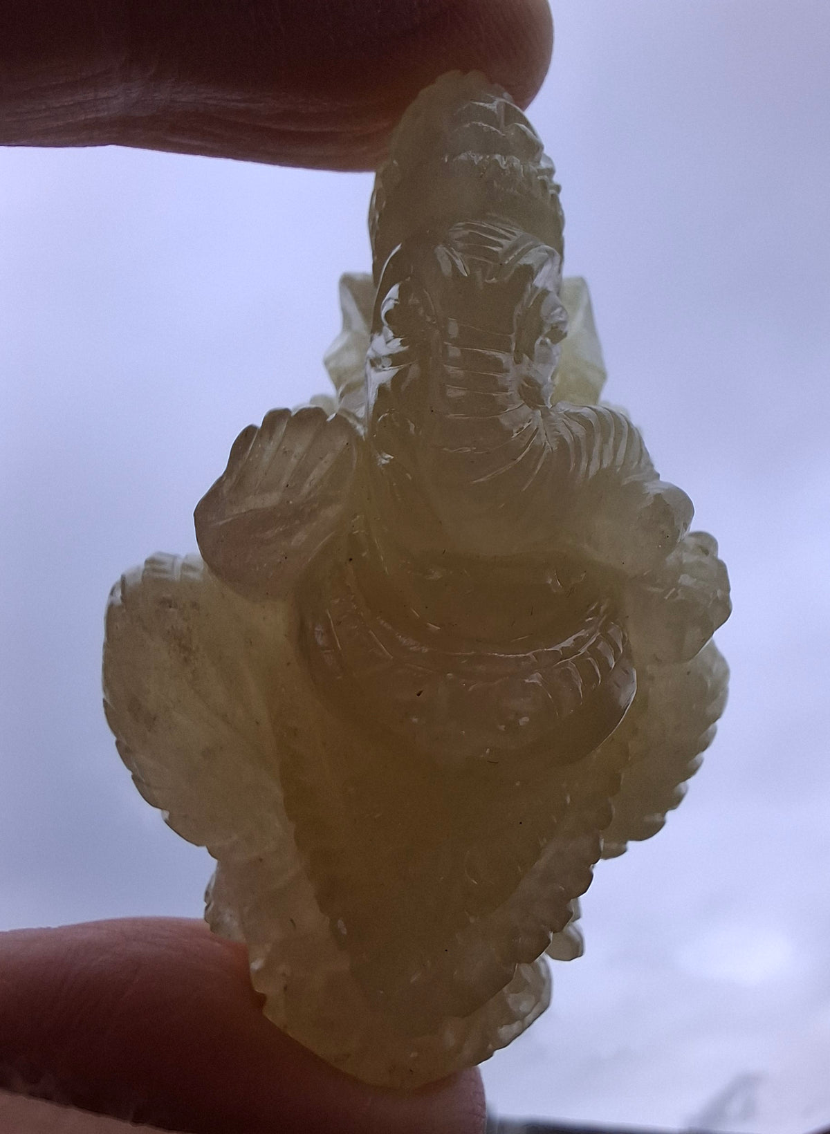 Libyan Desert Glass GANESHA craving, 31.21g, Tektite (Ref: Ganesha2)