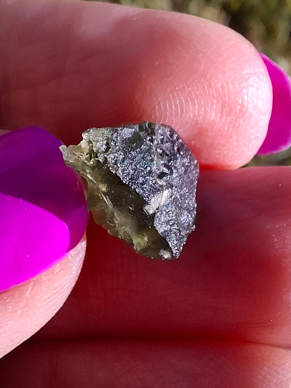 Moldavite Piece, 0.81g, Tektite (Ref: 1449)