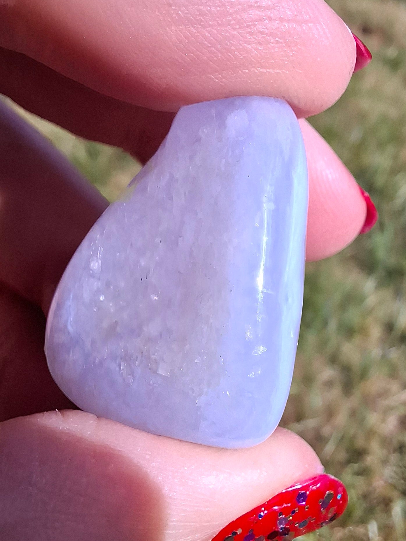 Blue Lace Agate, Tumble Stone, Crystal (Ref: T145)