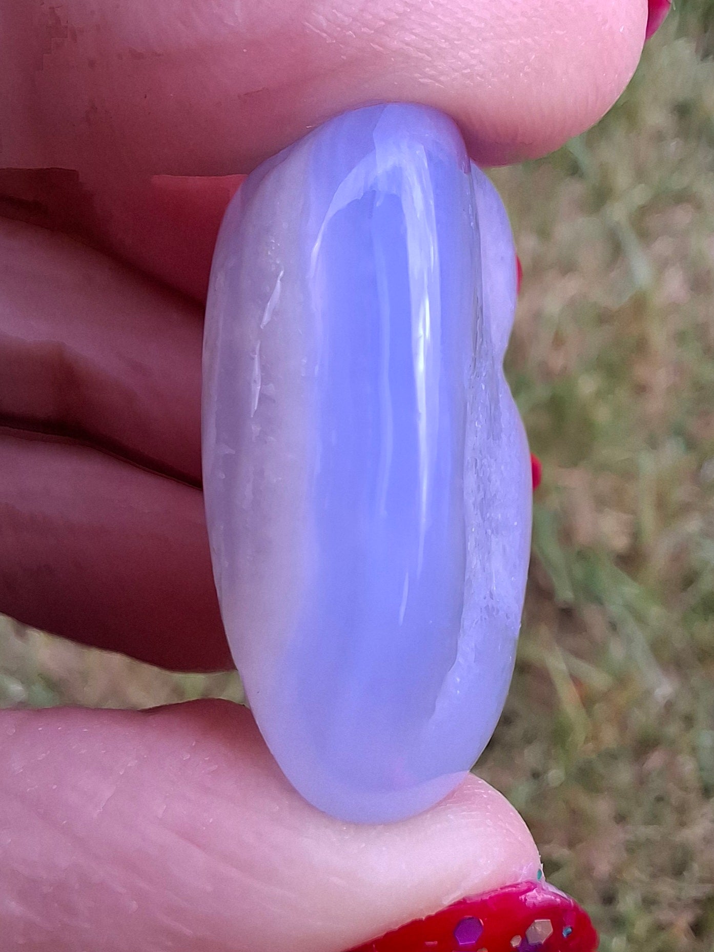 Blue Lace Agate, Tumble Stone, Crystal (Ref: T137)