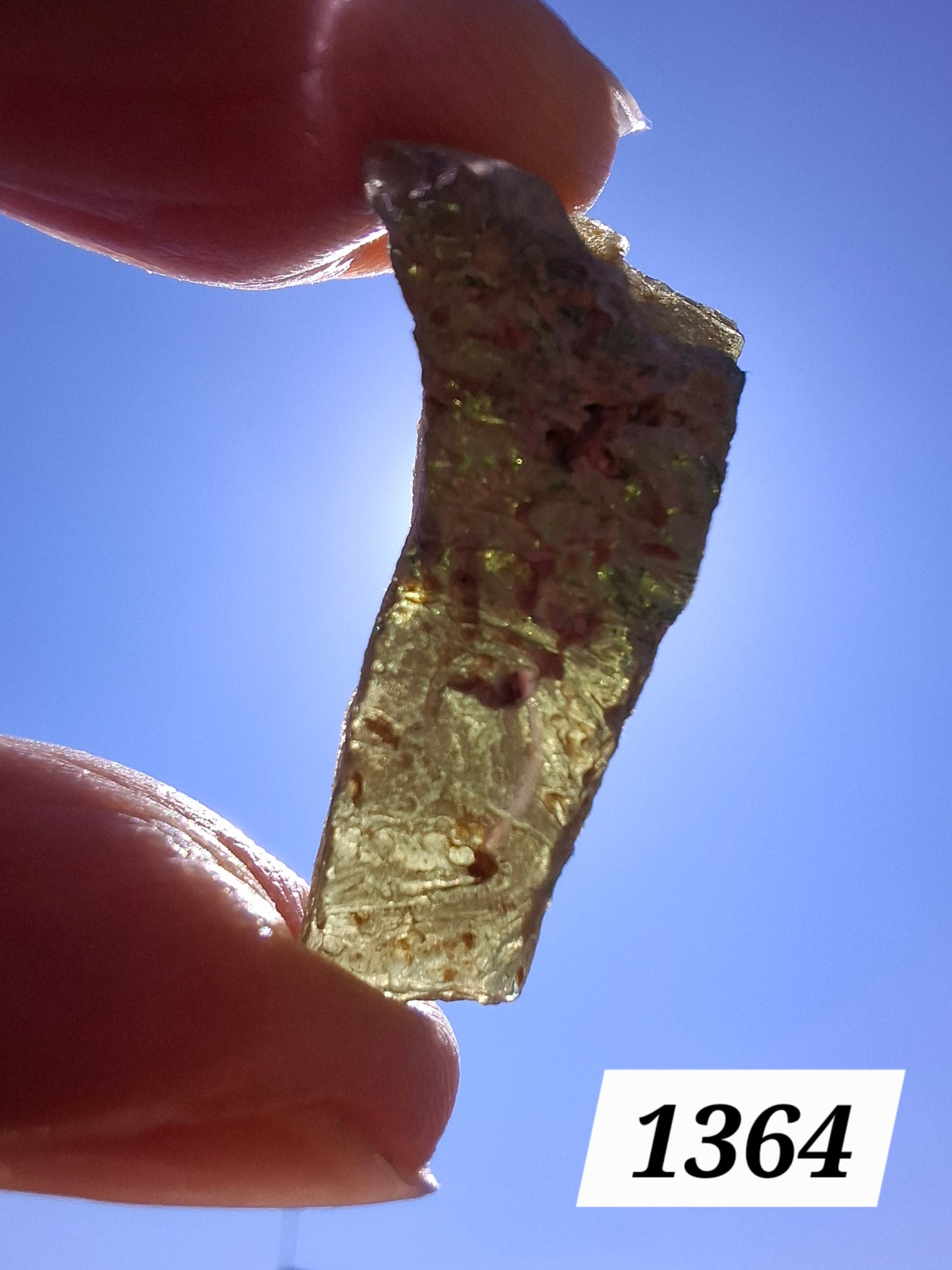 Moldavite Piece, SNOWFLAKE, FROSTED, BARTOCHOV, 3.47g, Tektite (Ref: 1364)