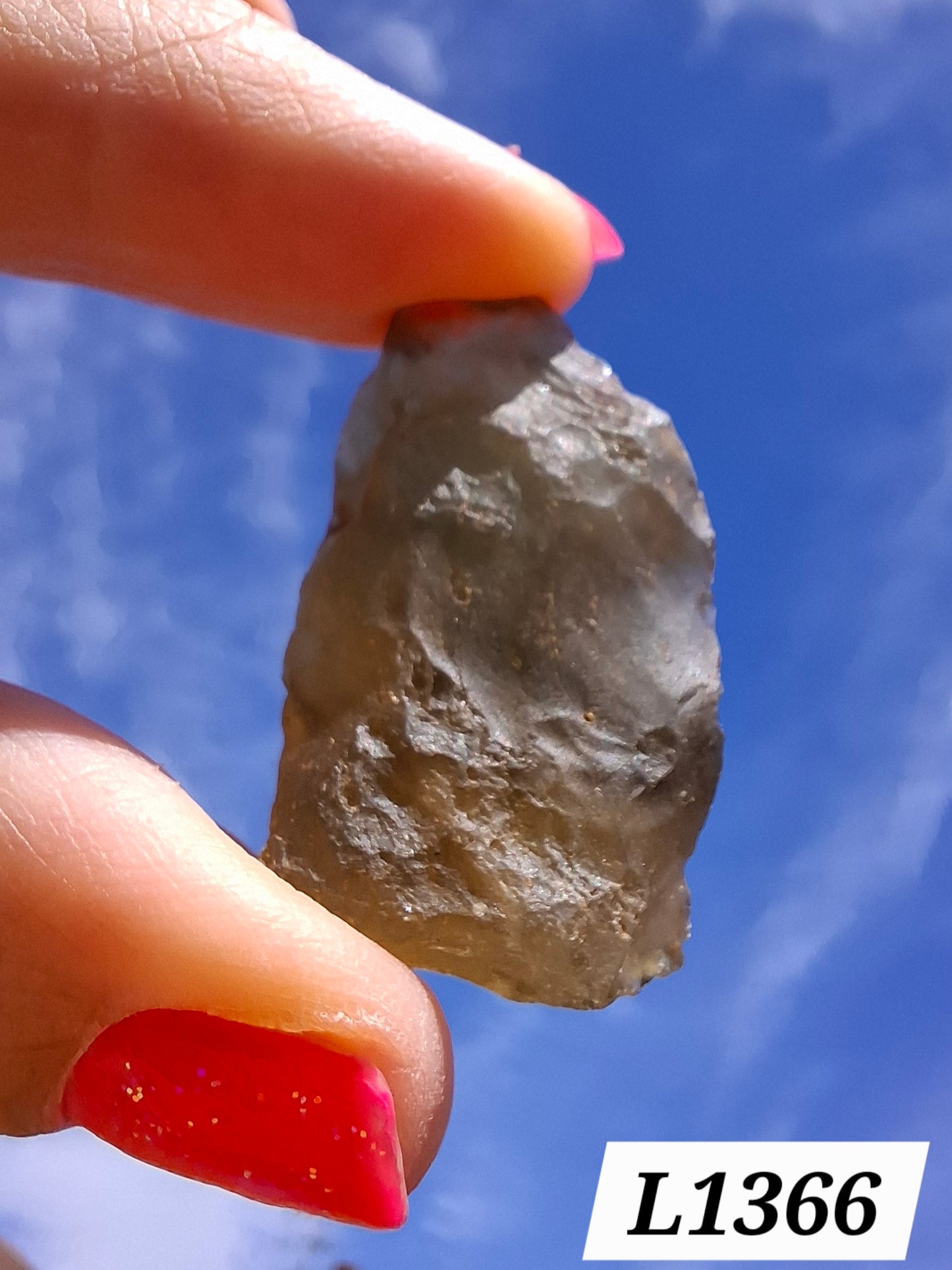 Libyan Desert Glass (darker) Piece, 11.69g, Tektite (Ref: L1366)