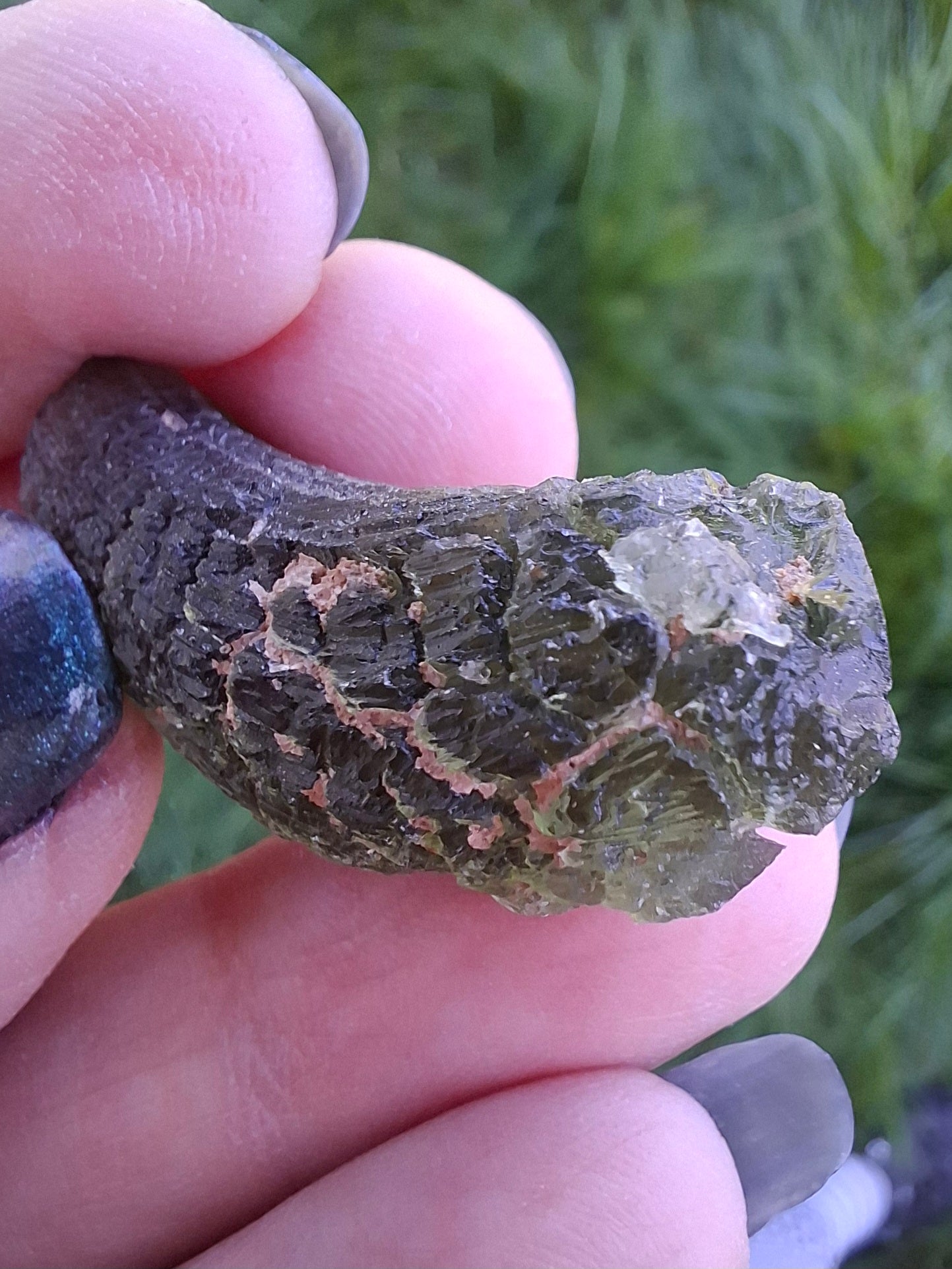 Moldavite Piece, NESMEN, 8.04g, Tektite (Ref: 1377)