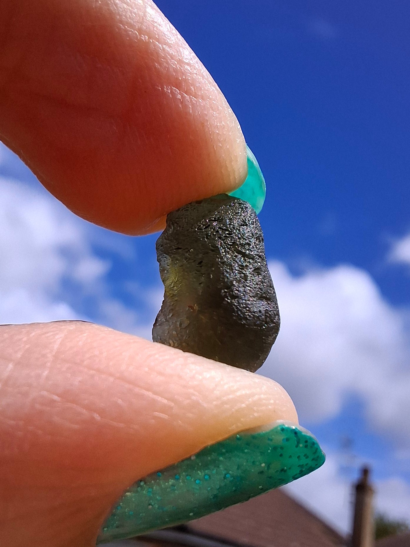 Moldavite Piece, 0.93g, Tektite (Ref: 1415)