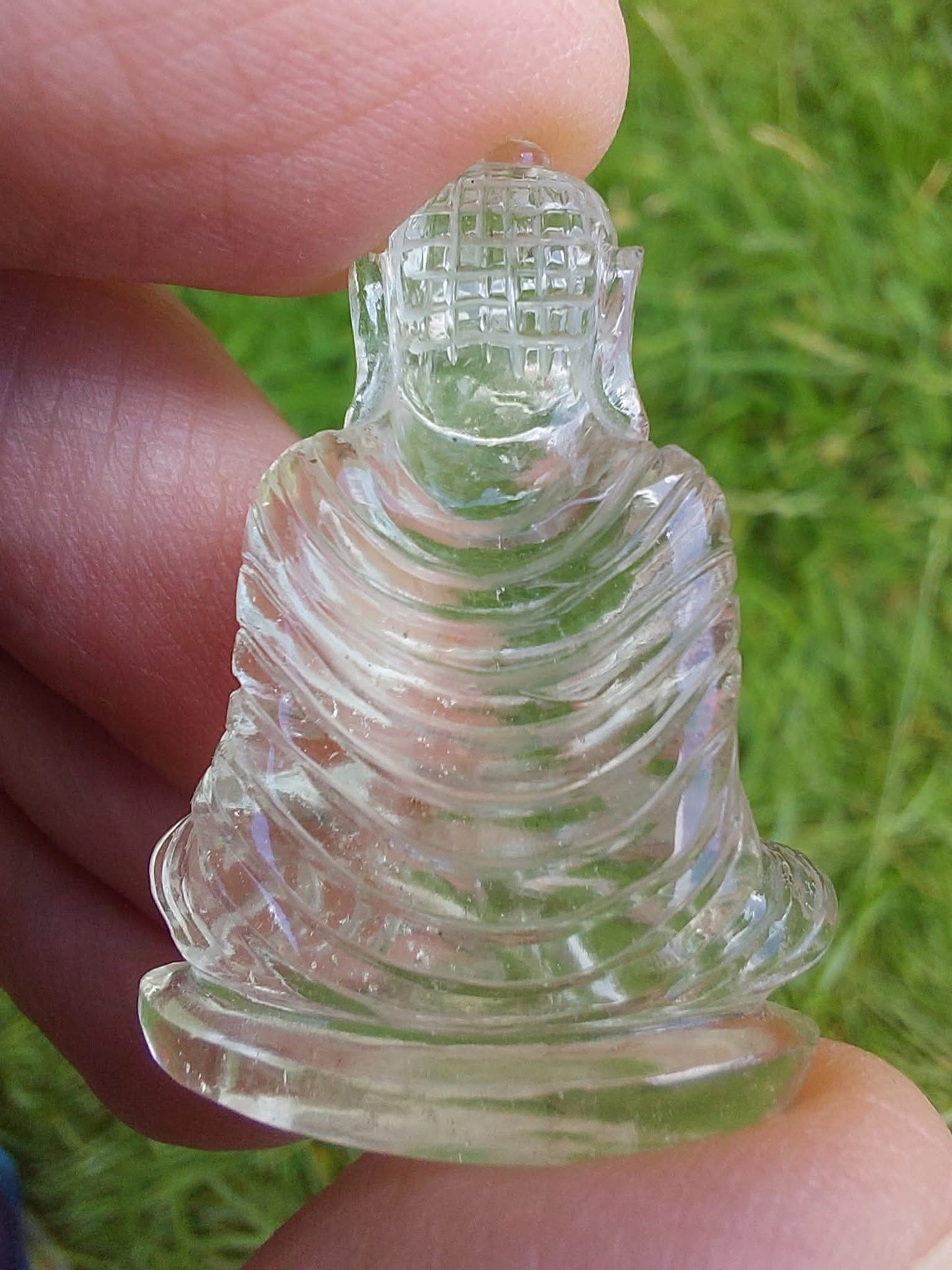 Libyan Desert Glass BUDDHA Carving, 7.56g, Tektite (Ref: LDG B0)
