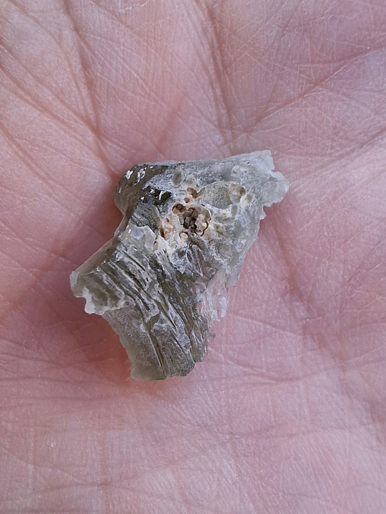 Moldavite Piece, SNOWFLAKE, FROSTED, BRUSNA, 0.92g, Tektite (Ref: 1499)