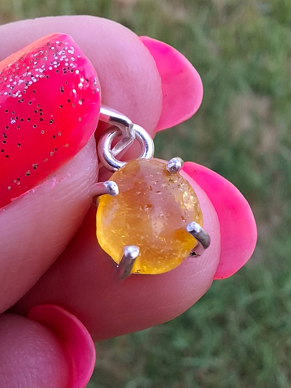 Baltic Amber Pendant, 925 Silver, Fossil (Ref: Ap15)